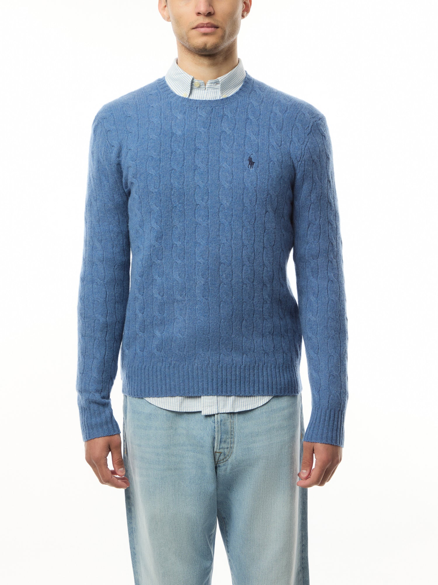 Cable Knit Wool Cashmere Sweater