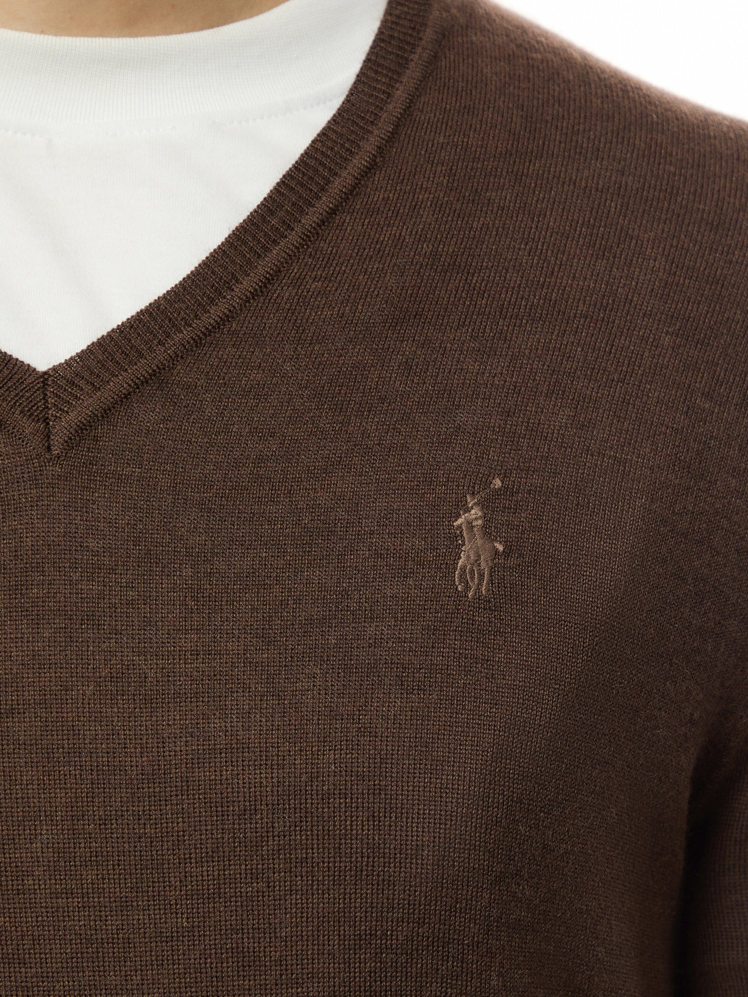 Slim Fit Washable Wool V Neck Sweater