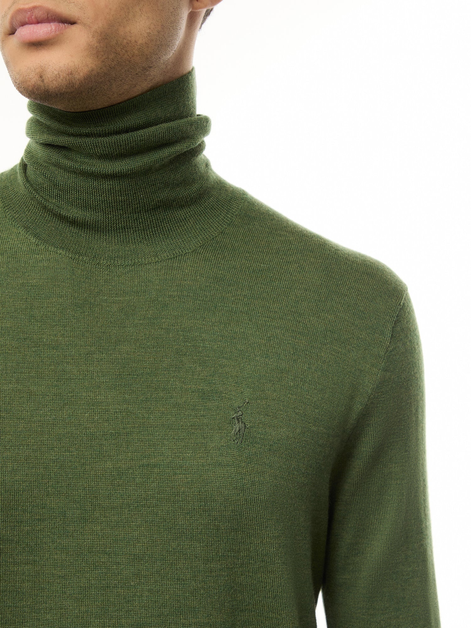 Washable Wool Turtleneck Sweater