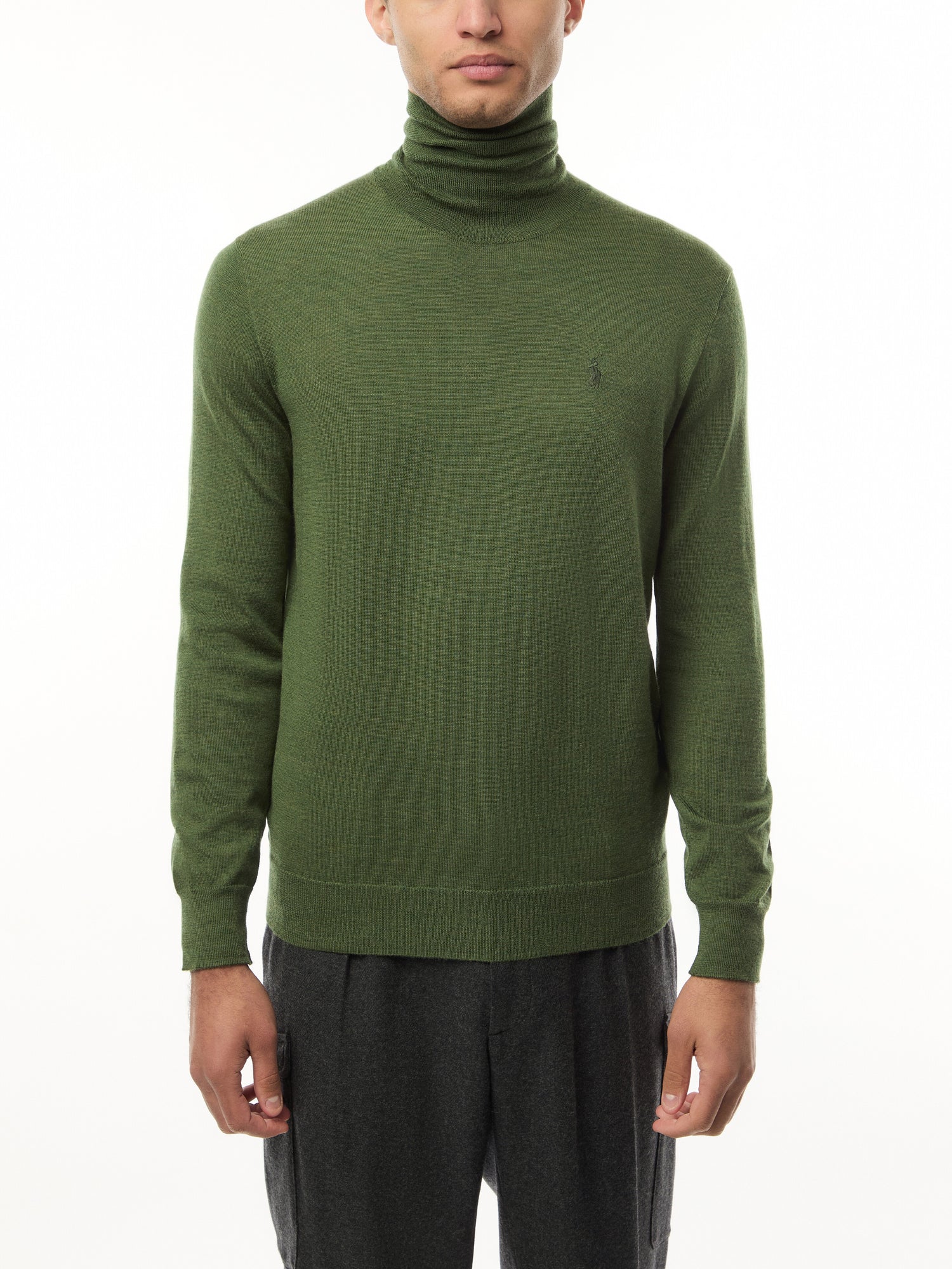 Washable Wool Turtleneck Sweater