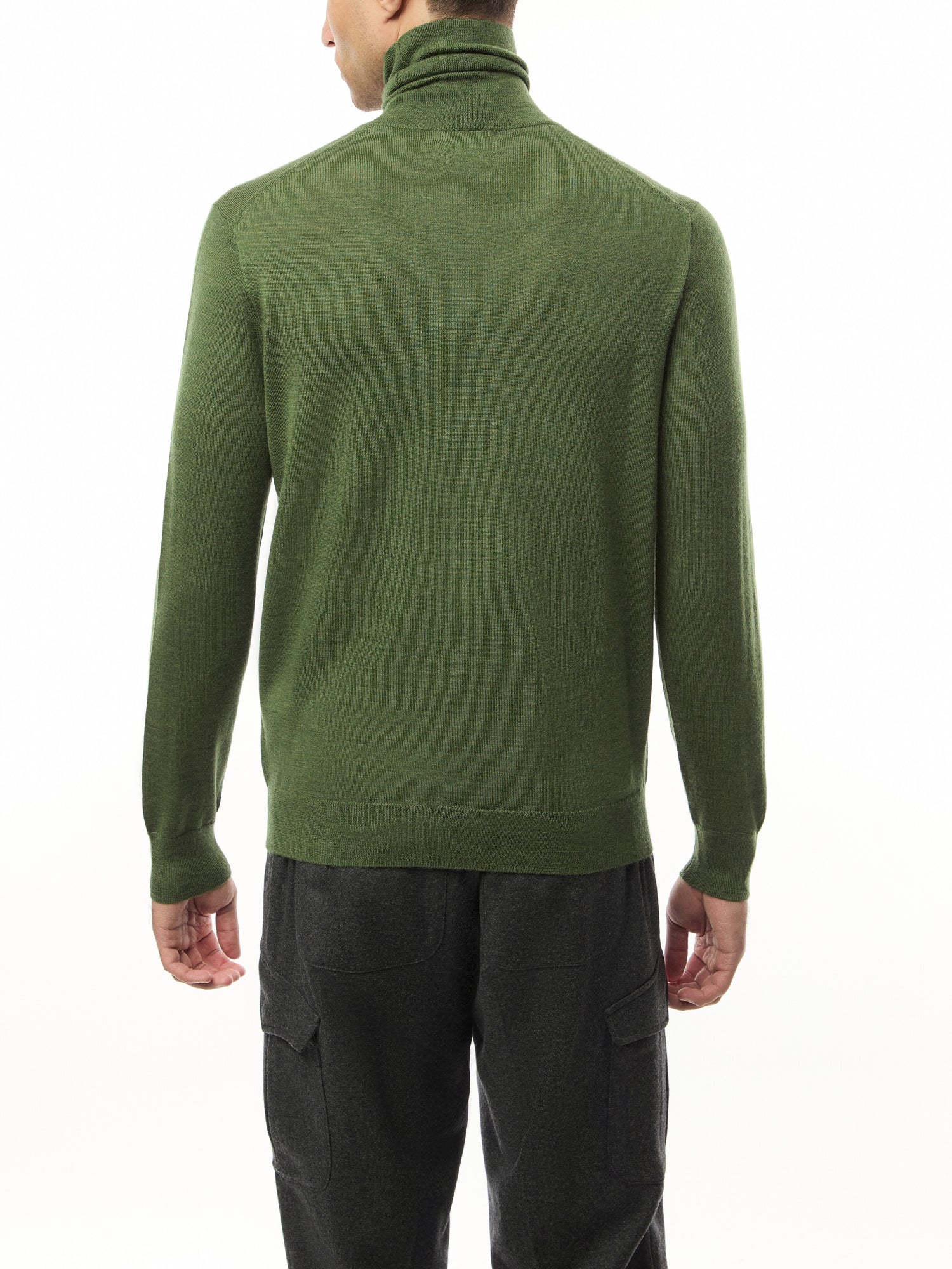 Washable Wool Turtleneck Sweater