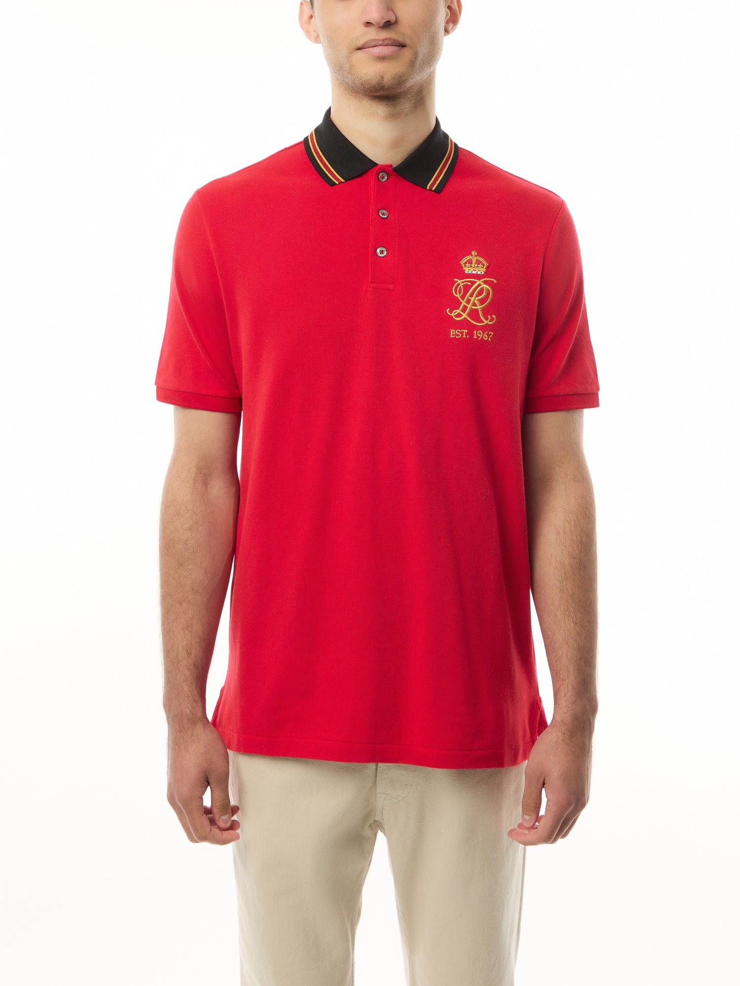 Classic Fit Crest Mesh Polo Shirt