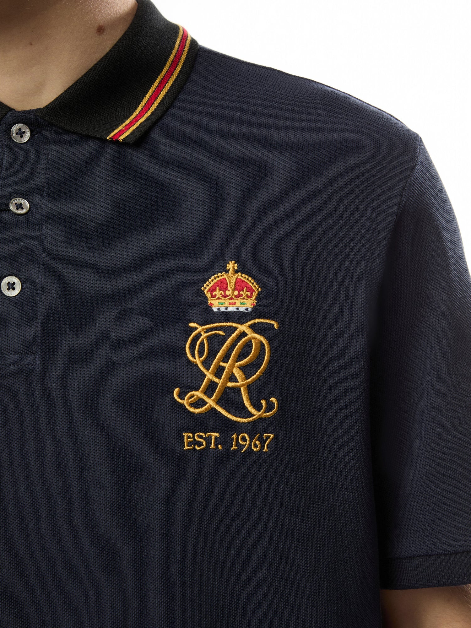 Classic Fit Crest Mesh Polo Shirt