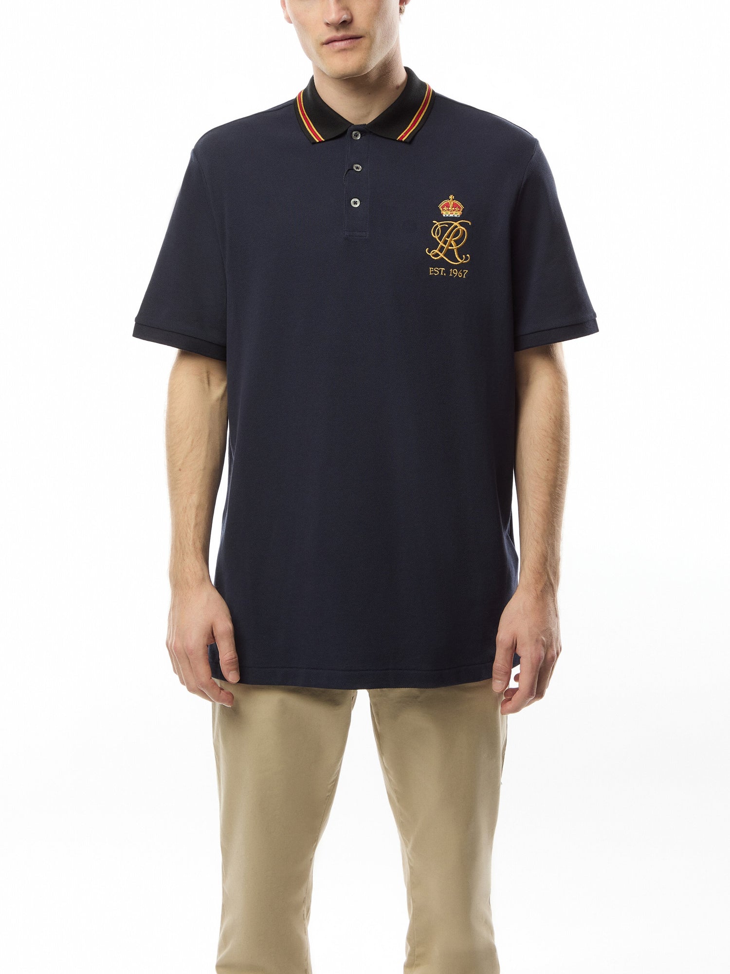 Classic Fit Crest Mesh Polo Shirt