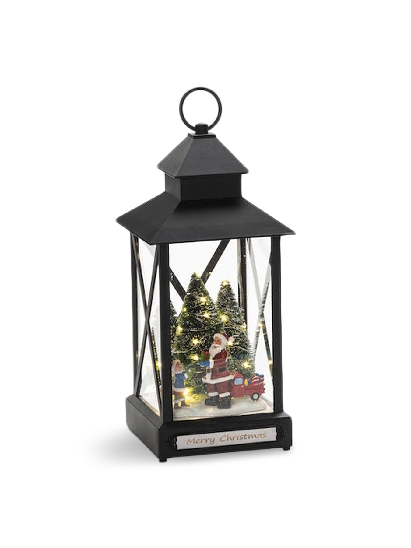 Small Lantern TreesSanta Warm White LED