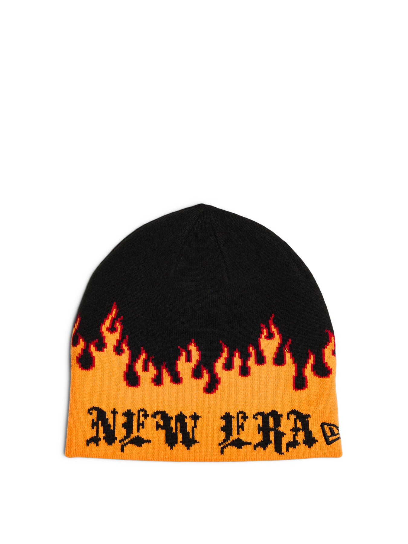 Flame Skull Knit Beanie Hat