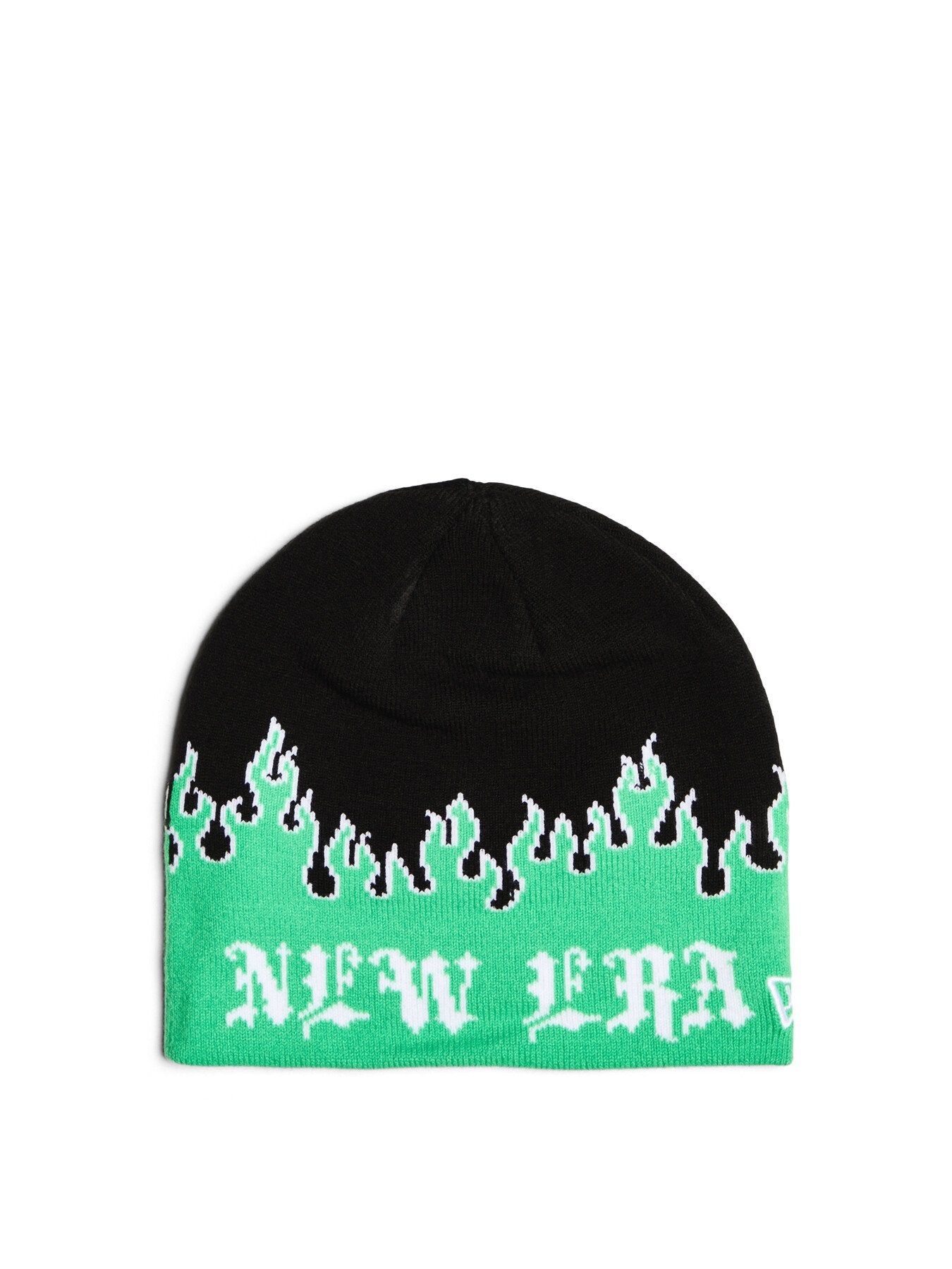 Flame Skull Knit Beanie Hat