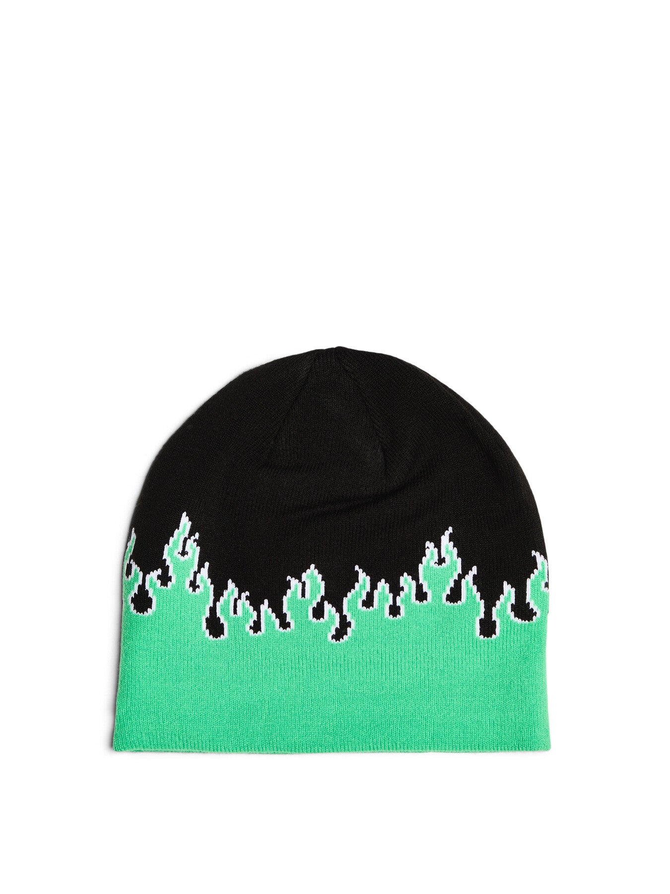 Flame Skull Knit Beanie Hat