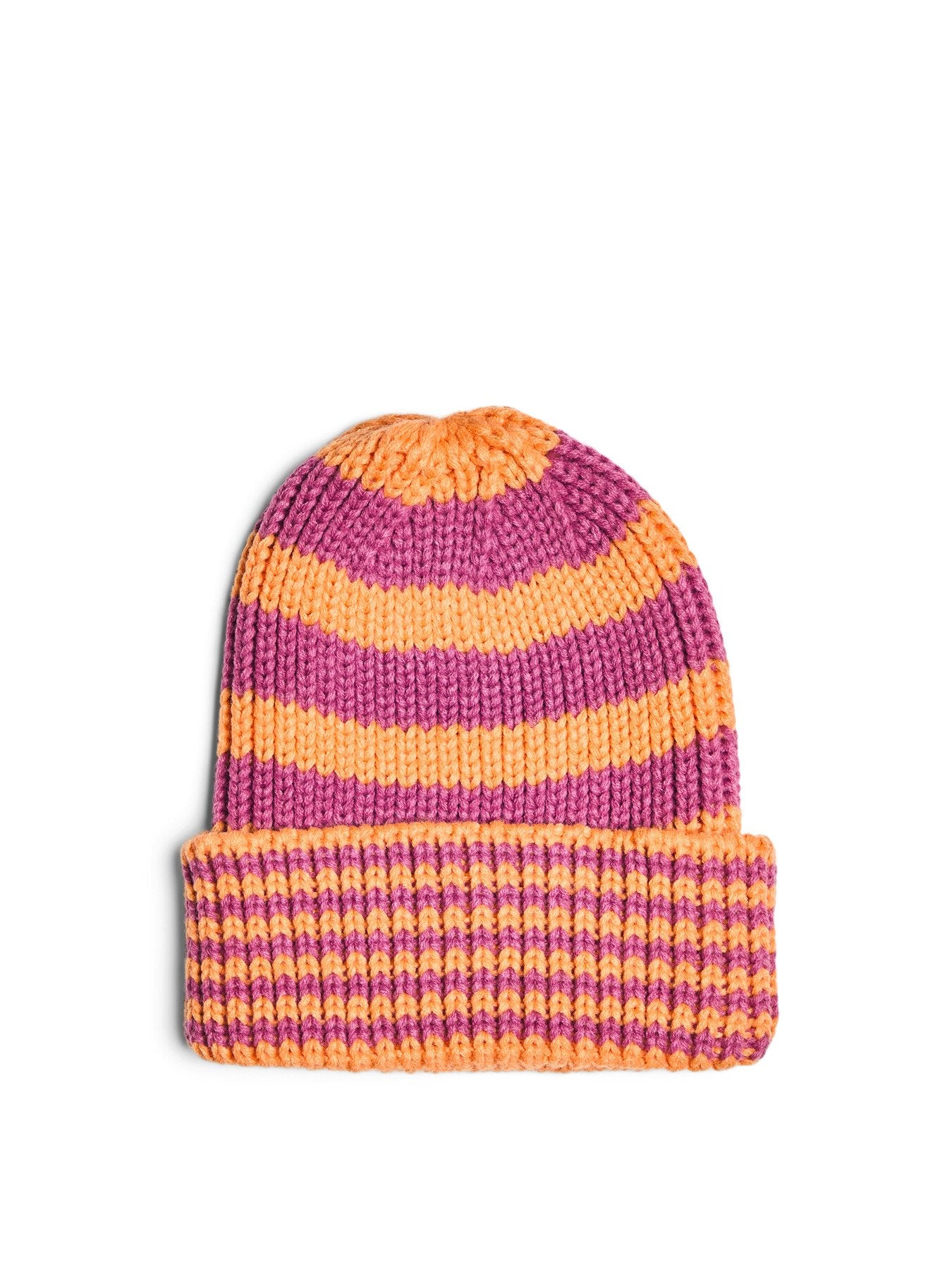 Stripe Knit Beanie Hat