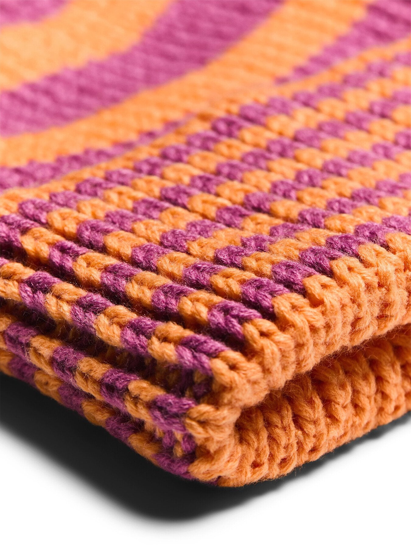 Stripe Knit Beanie Hat
