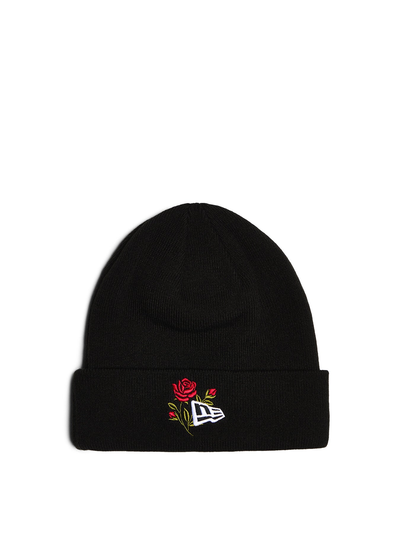 Rose Icon Cuff Knit Beanie Hat
