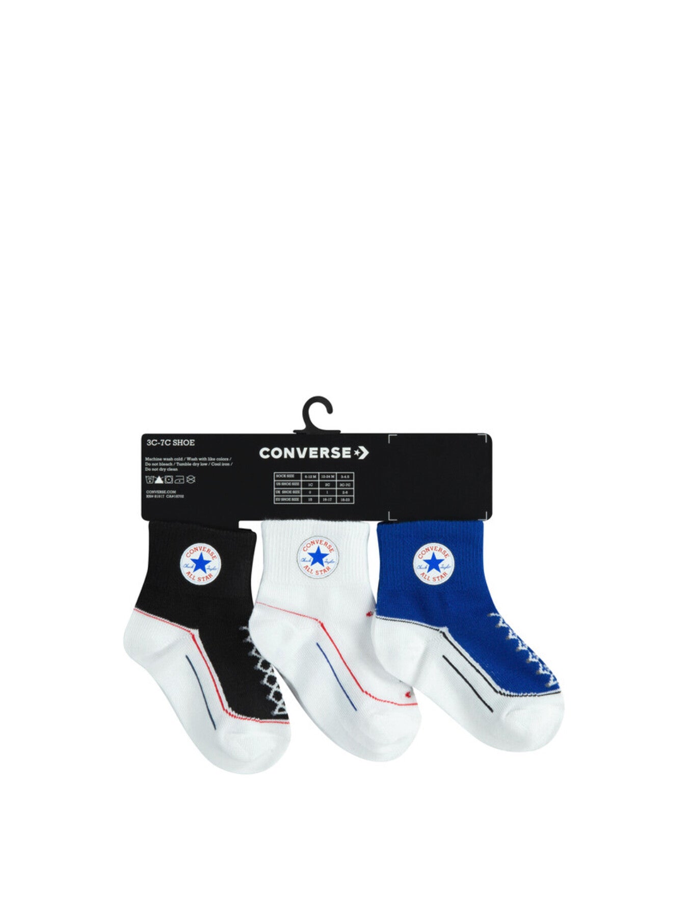 Infant Striated Socks 3 Pack Blue