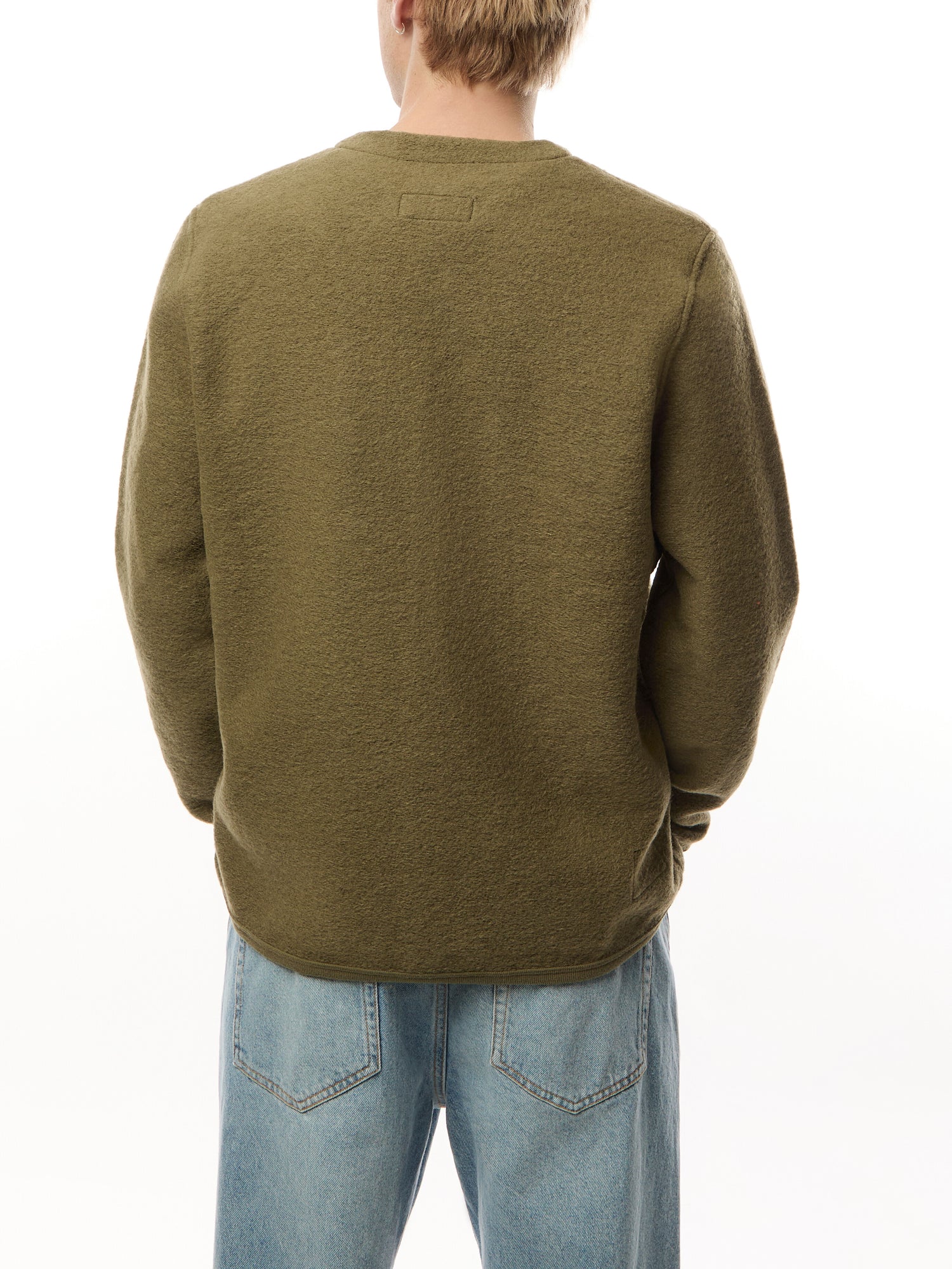 Wool Fleece Button Cardigan