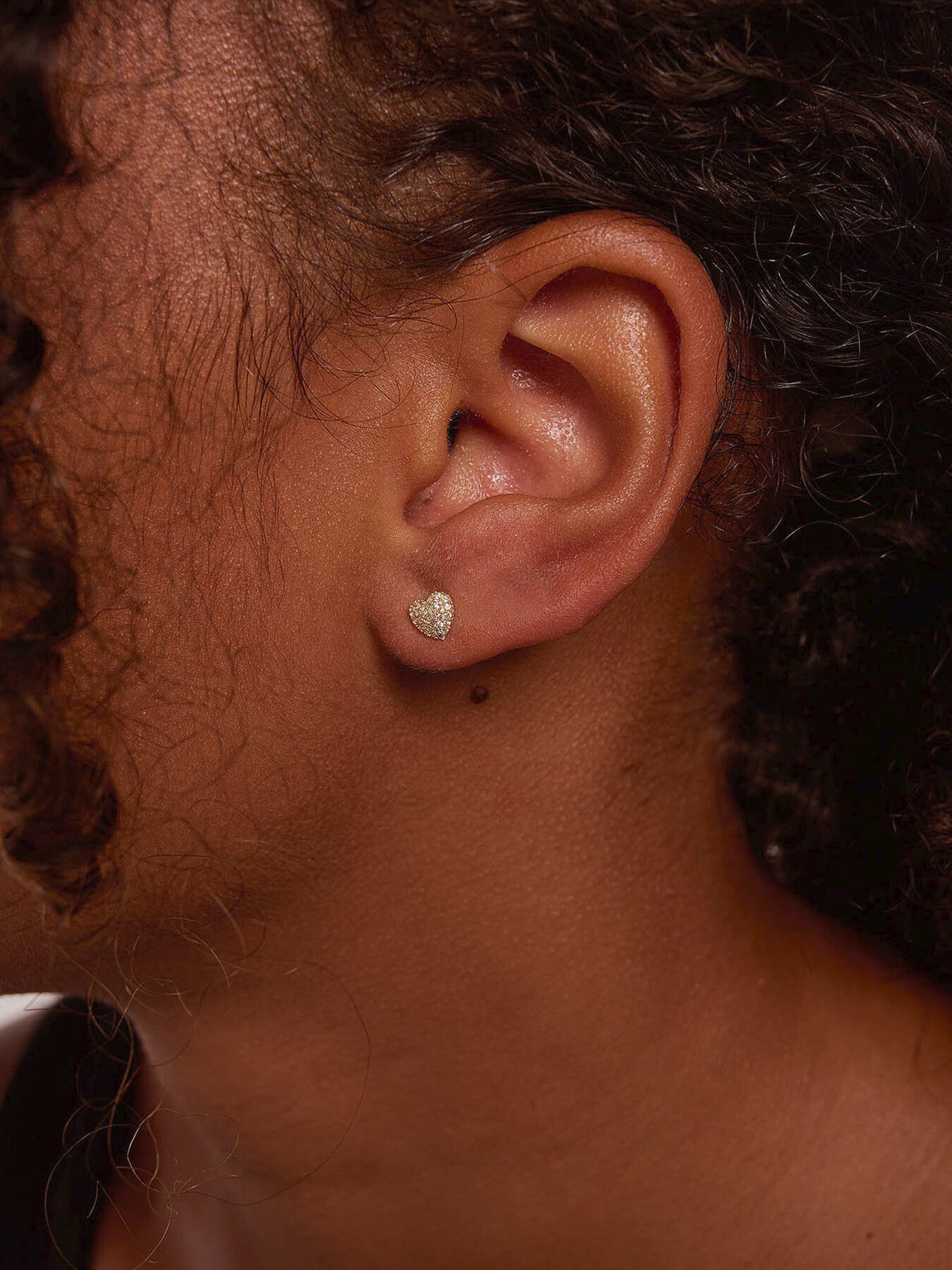 Pave Heart Earrings