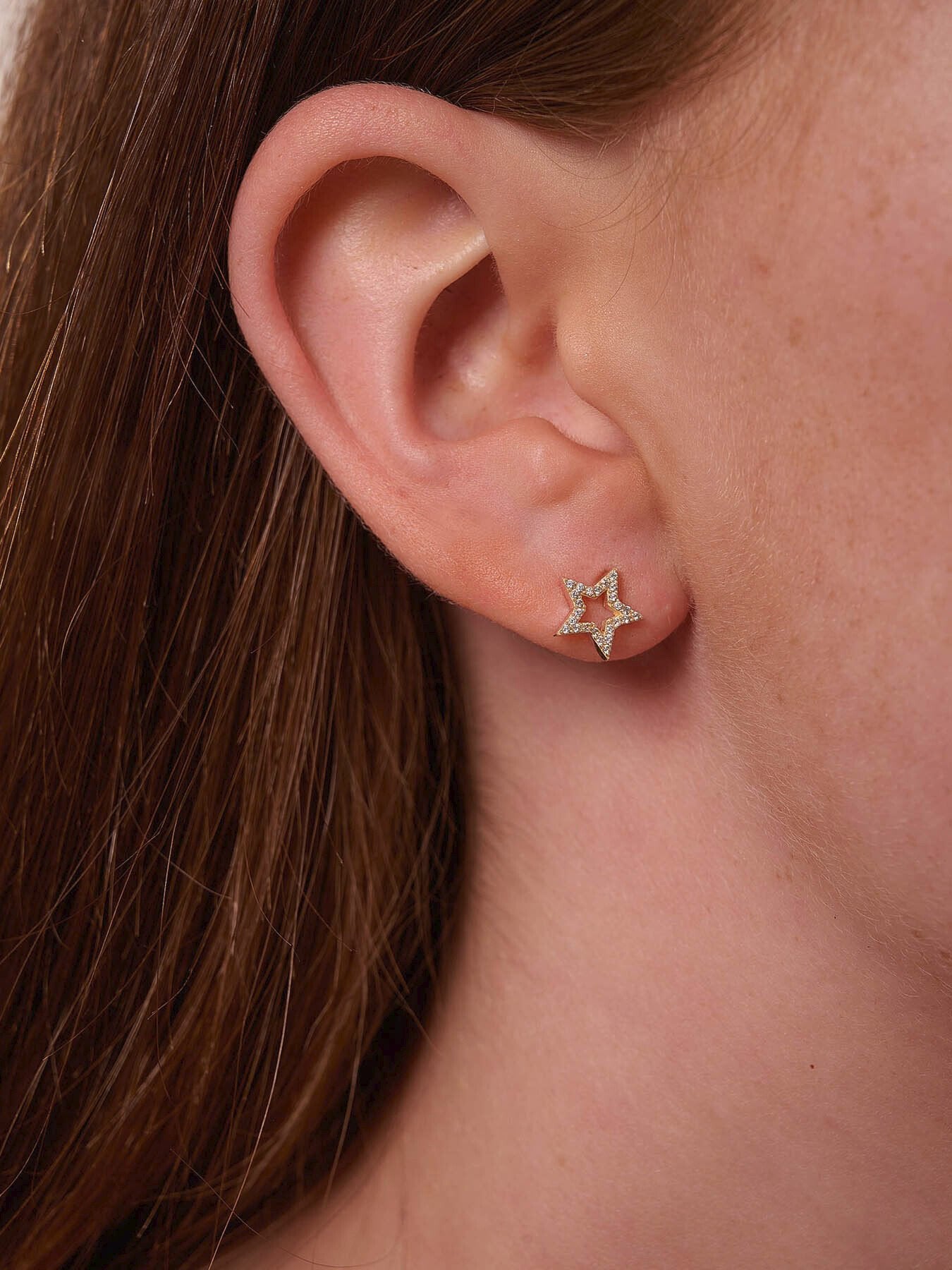 Pave Star Earrings