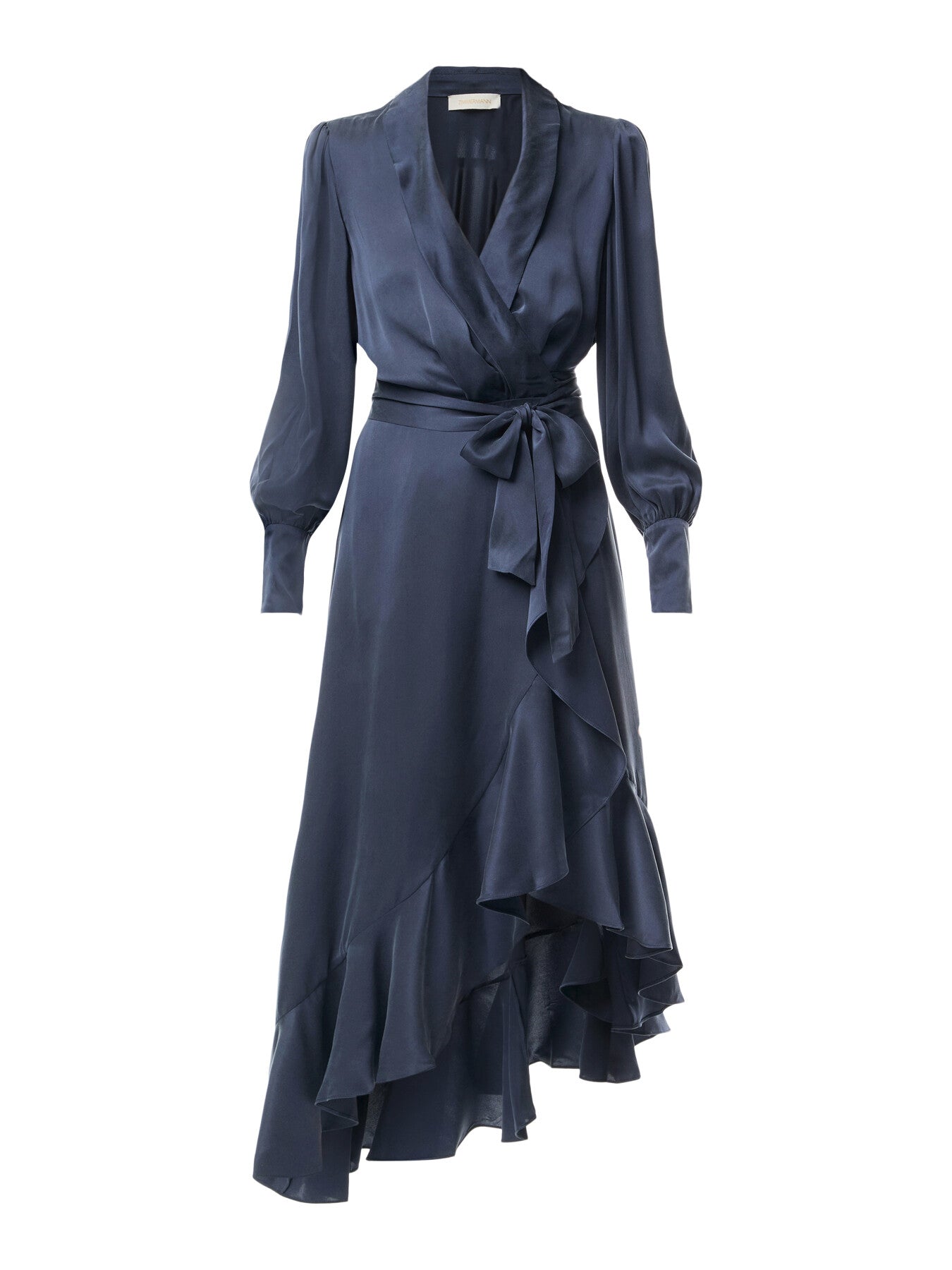 Silk Wrap Midi Dress