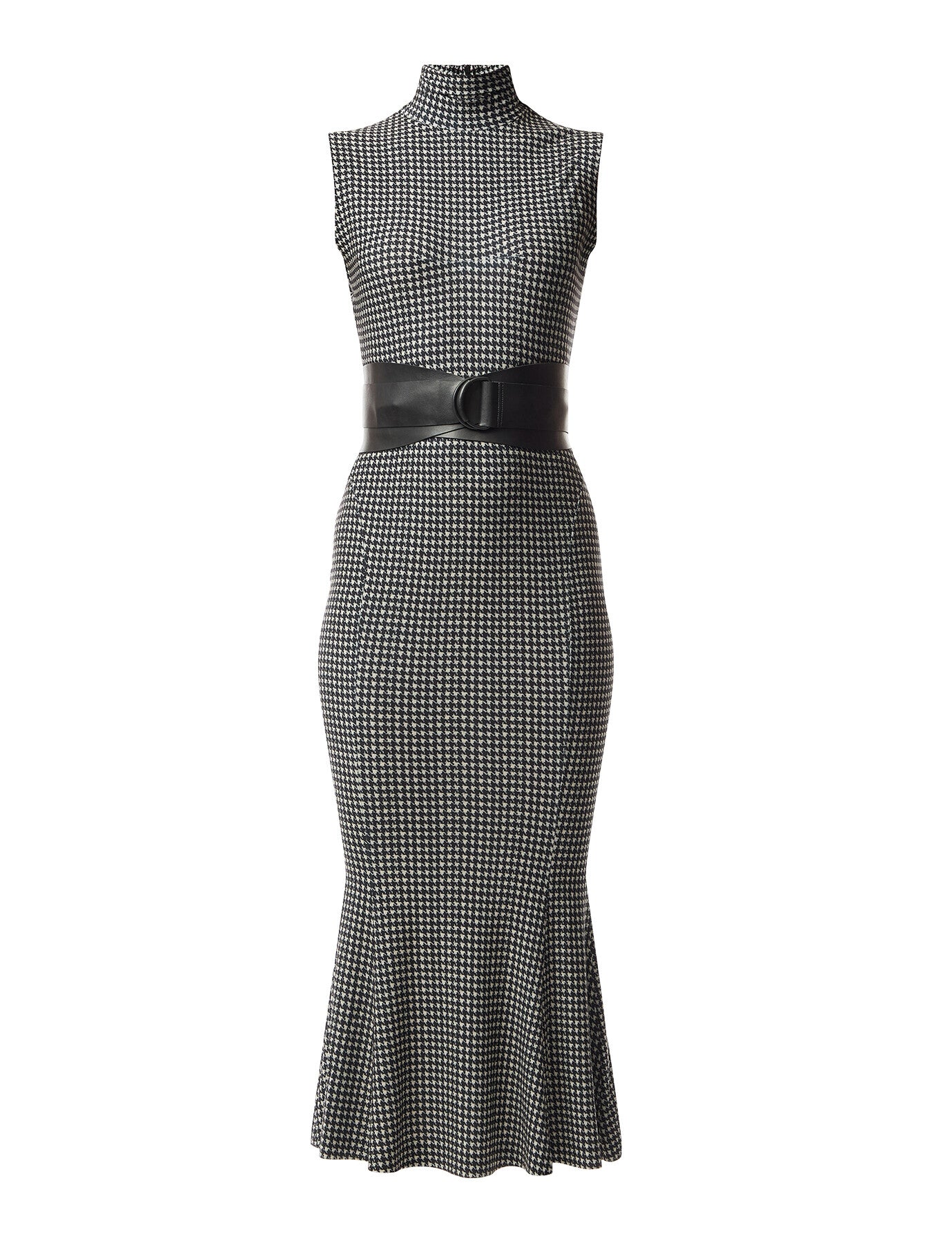 Sleeveless Turtle Fishtail Midi Dress