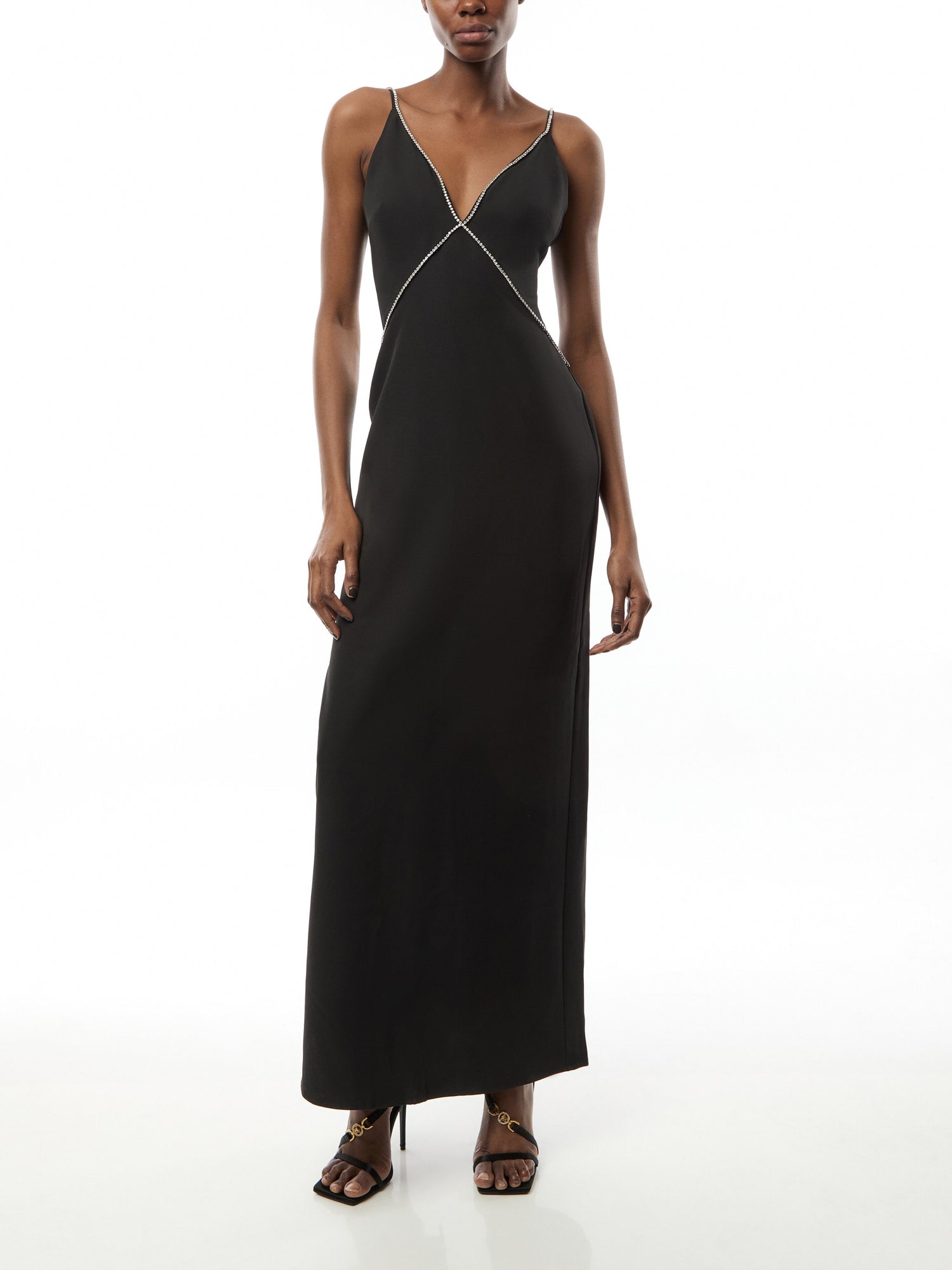 Val Plunge Embellished Maxi Dress