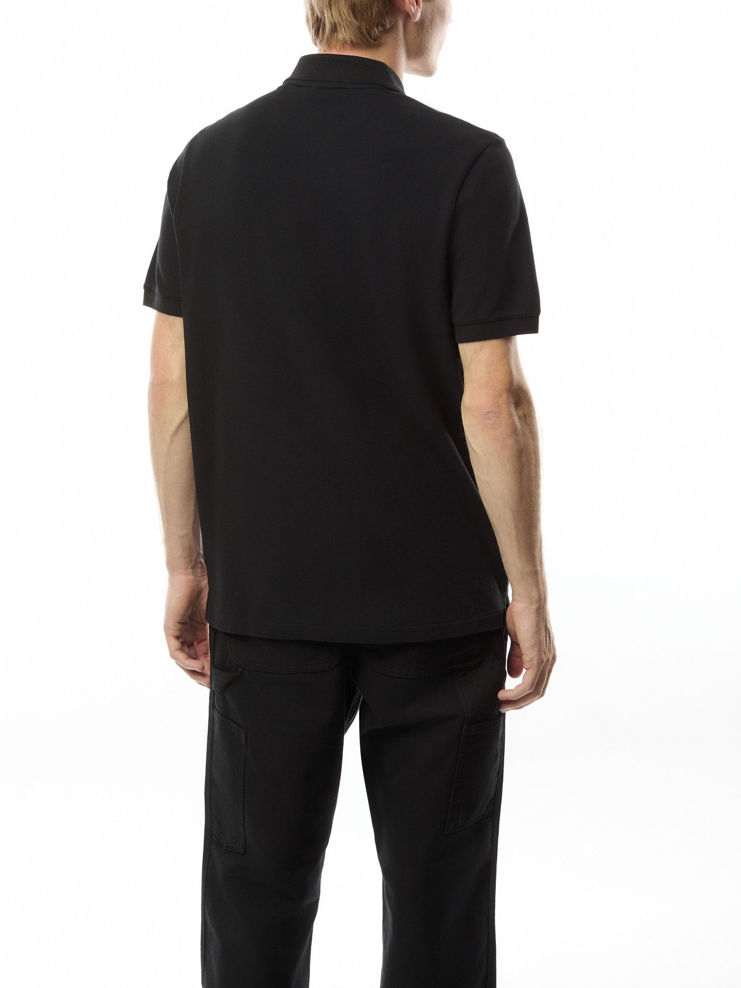 Badge Logo Long Sleeve Polo Shirt