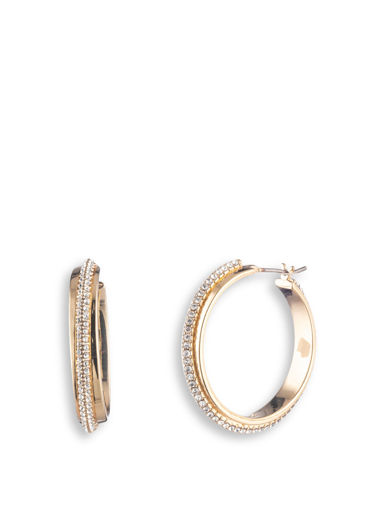 Pave Hoop Earrings