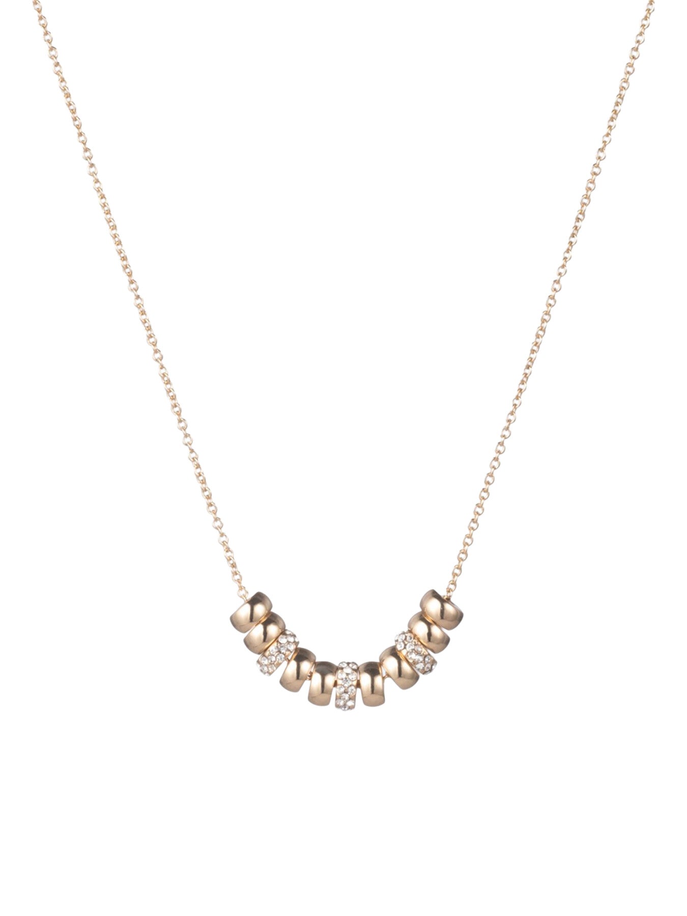 Pave Rondelle Frontal Necklace