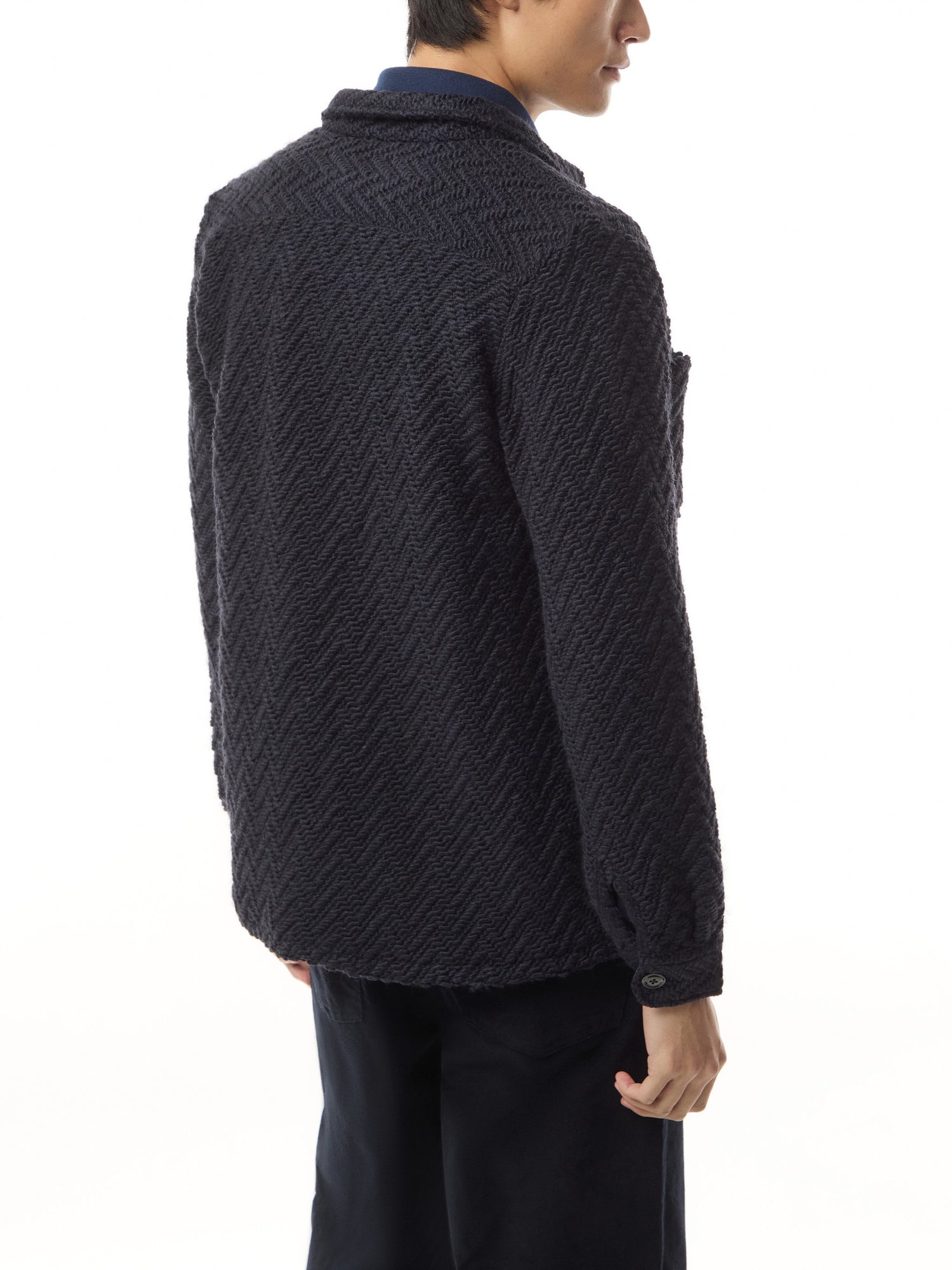 Knitted Herringbone Overshirt