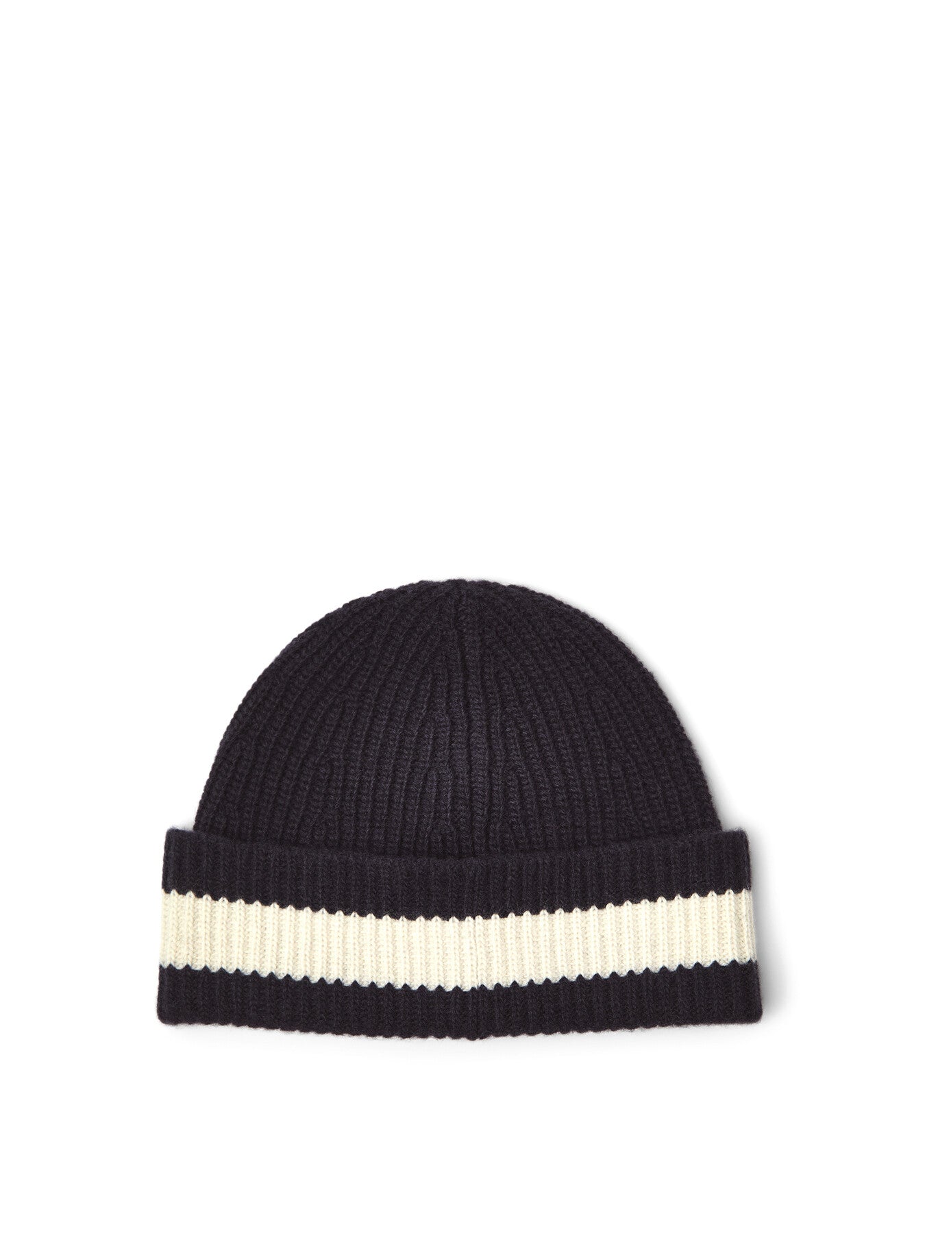 Ribbed Carded Wool Beanie Hat