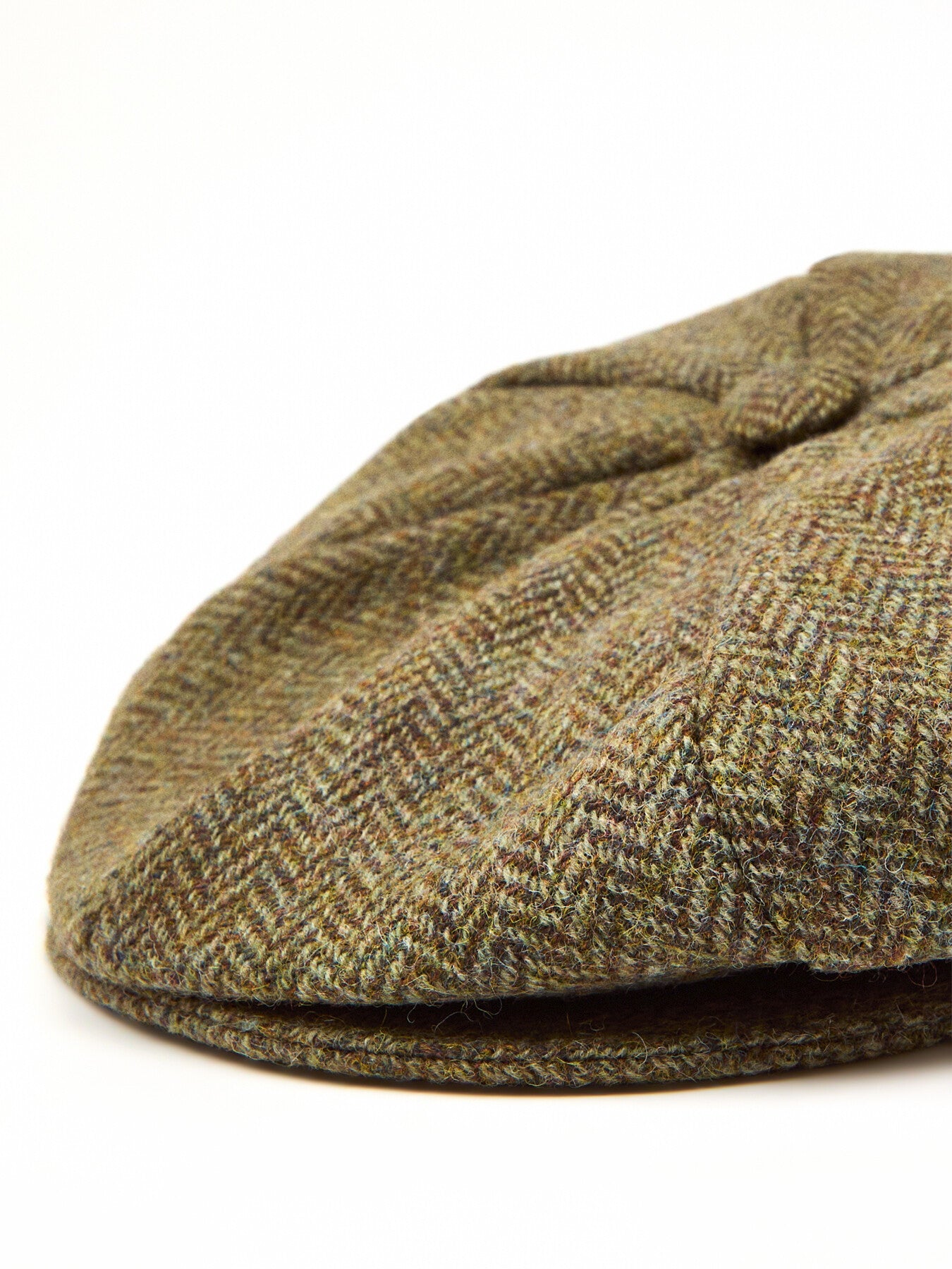 Abraham Moon Herringbone Tweed Newsboy Cap