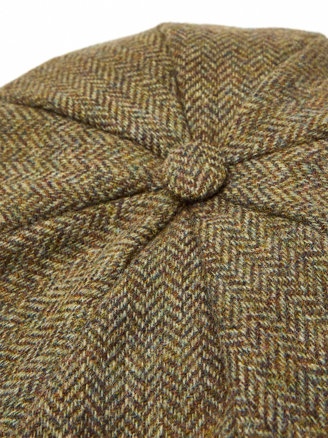 Abraham Moon Herringbone Tweed Newsboy Cap