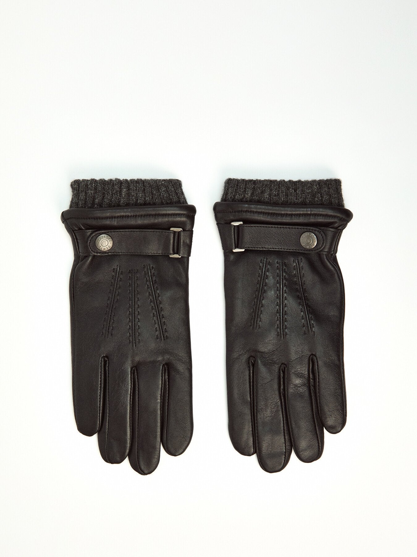 Touchscreen Single-Point Leather and Sheepskin Gloves