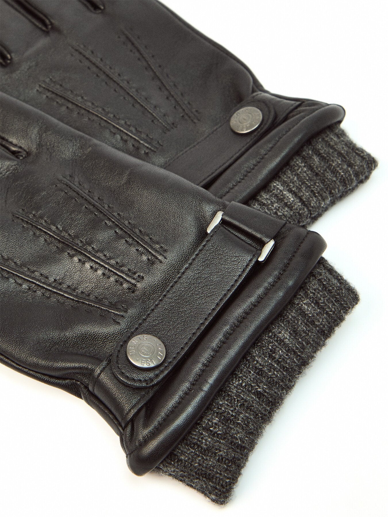 Touchscreen Single-Point Leather and Sheepskin Gloves