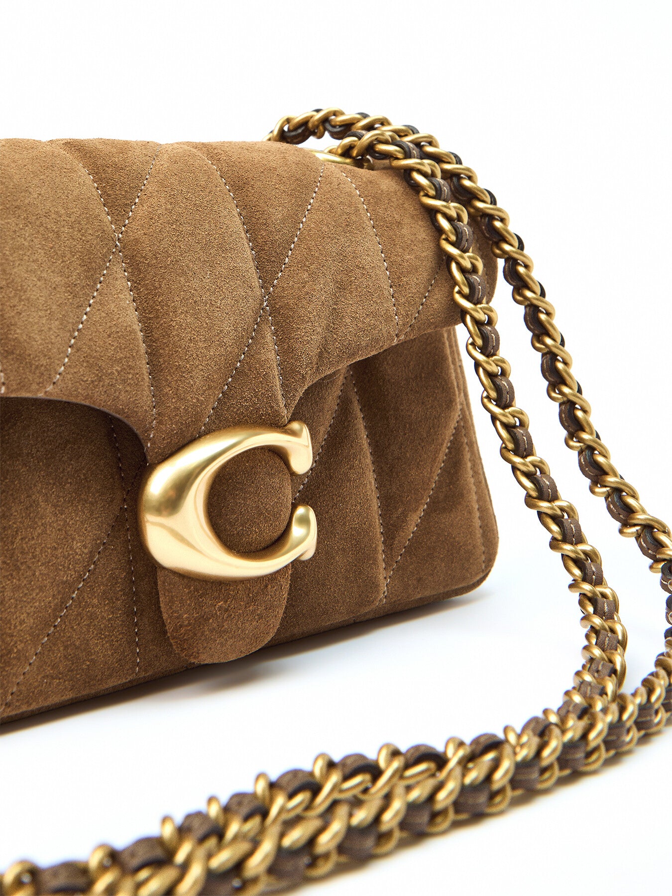 Quilted Suede Tabby Shoulder Bag 20