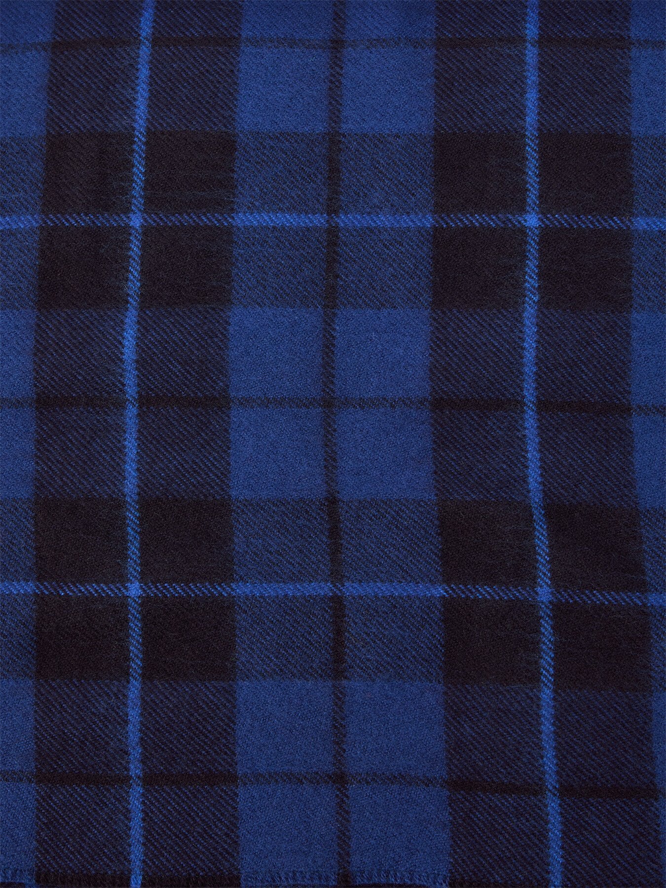 Stellan Wool Scarf With Check And Twisted Fringes