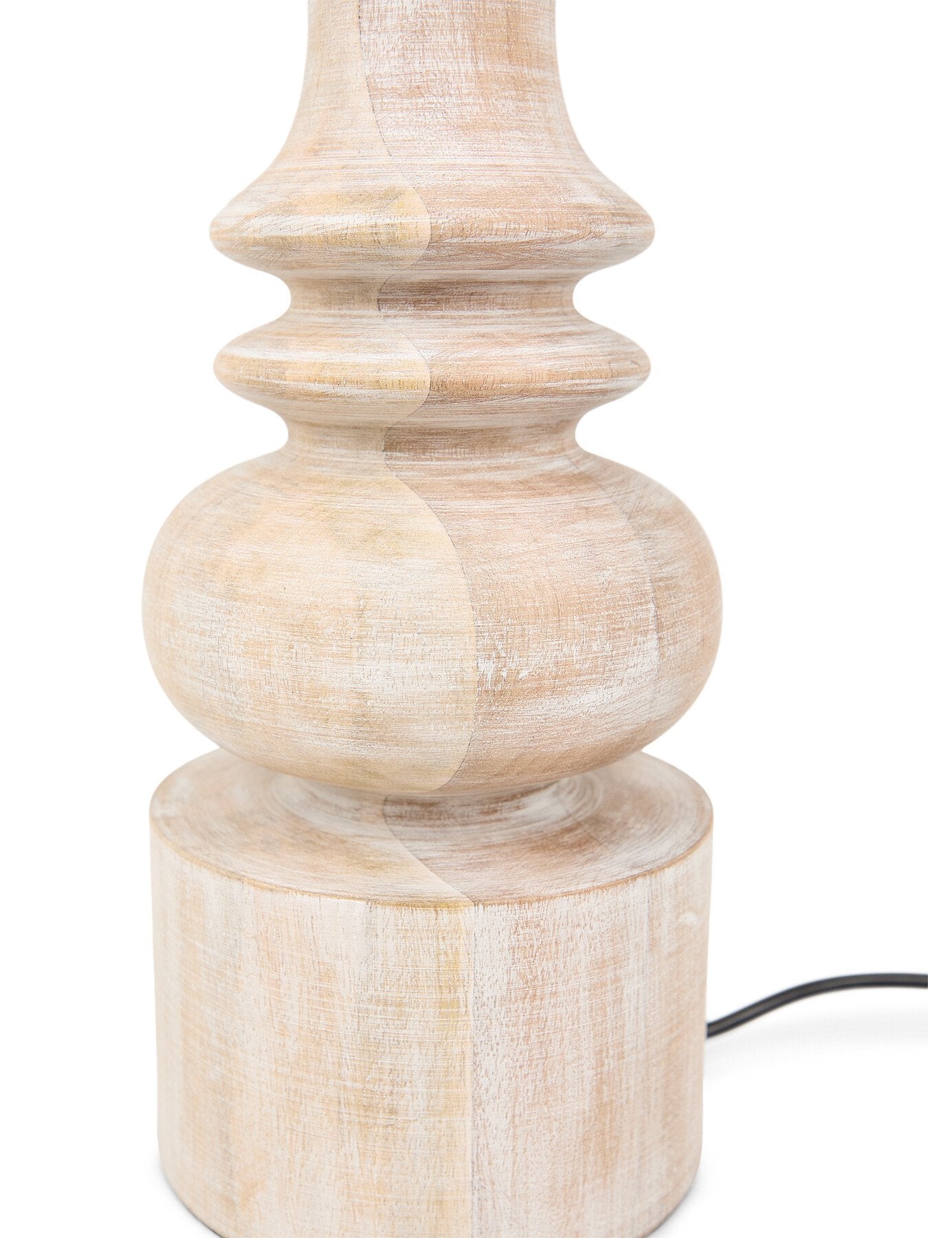 Natural White Wash Lamp With Shade
