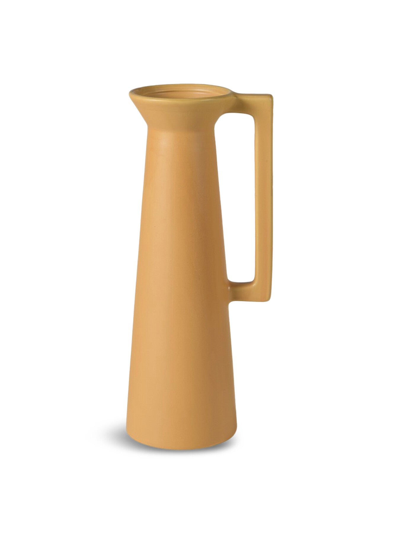 Slim Mustard Ceramic Vase