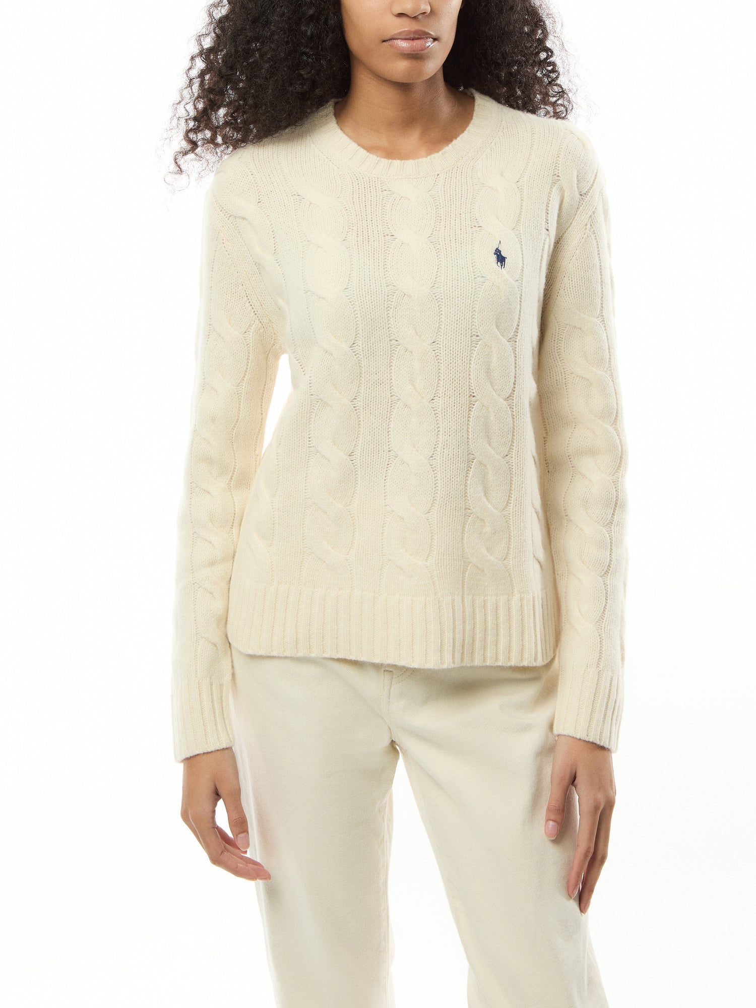 Classic Fit Cable Wool Cashmere Sweater