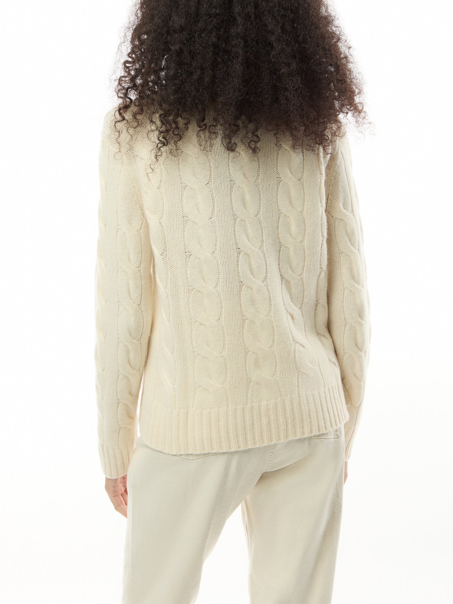 Classic Fit Cable Wool Cashmere Sweater