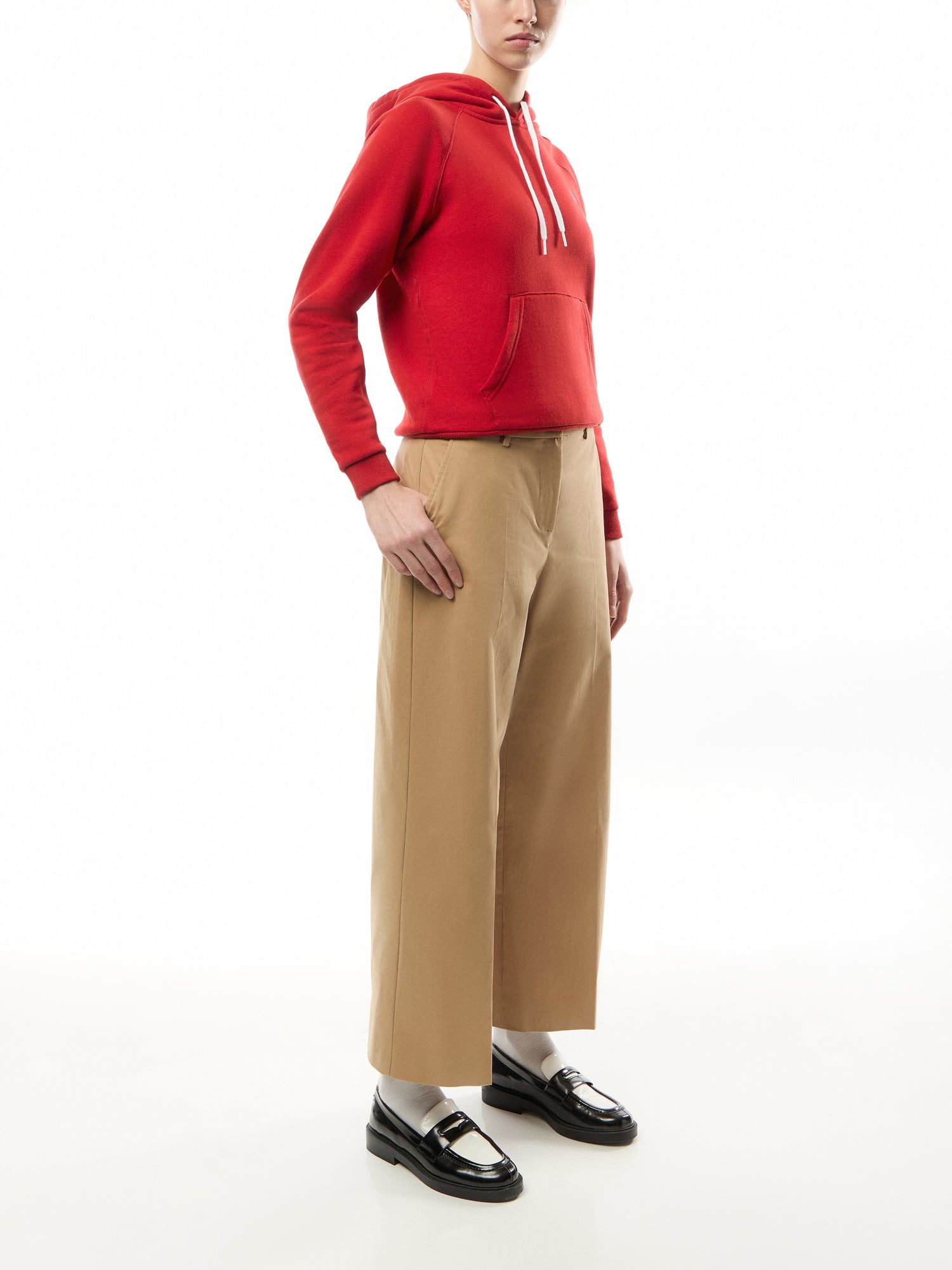 Shrunken Fit Fleece Hoodie