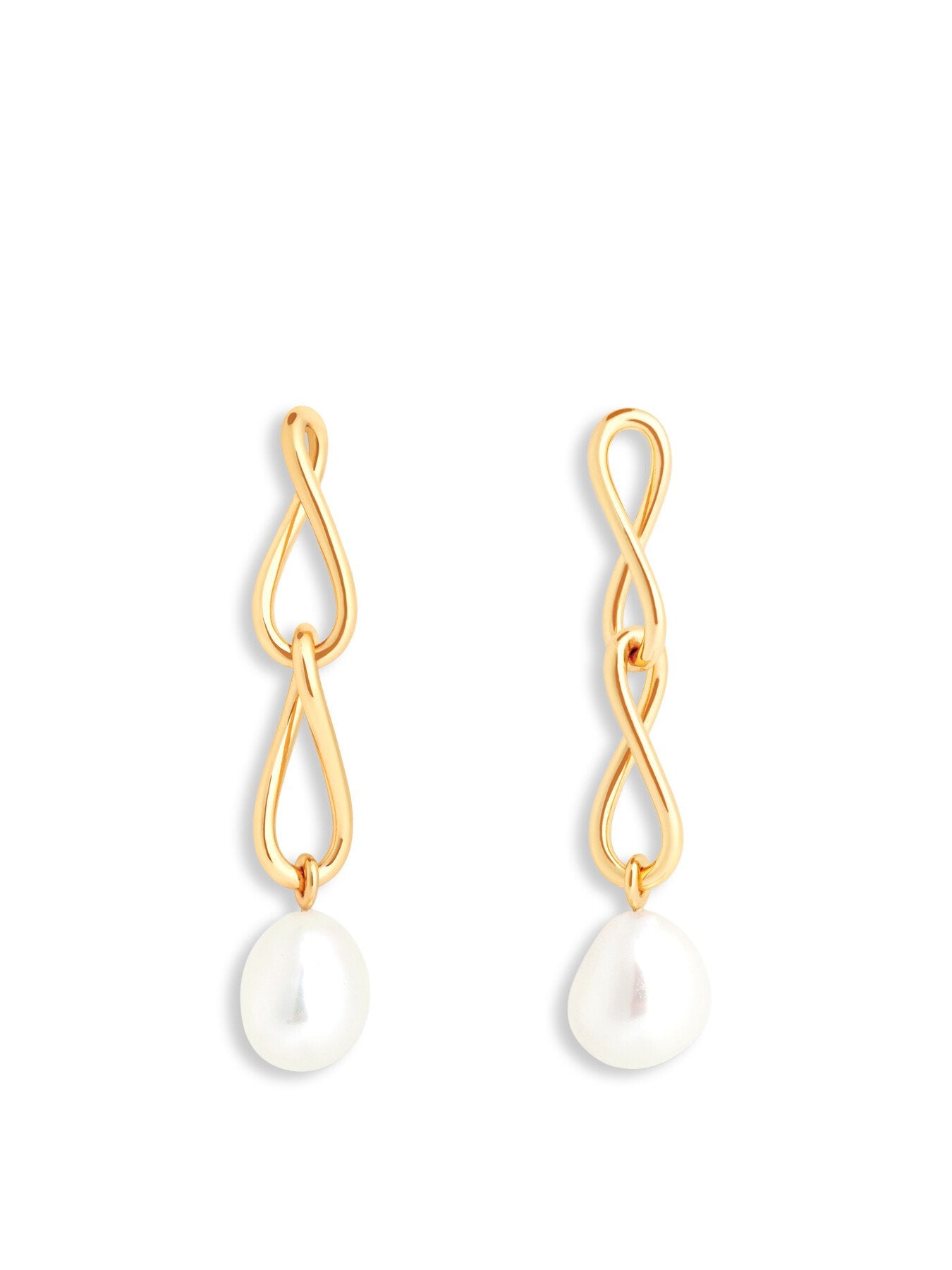 Infinity Pearl Statement Studs