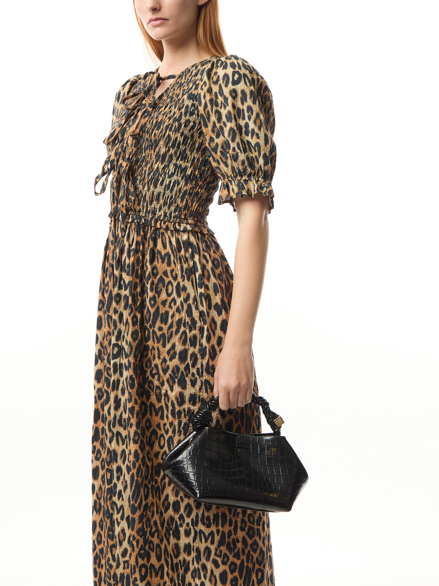 Ganni Croco Small Bou Bag