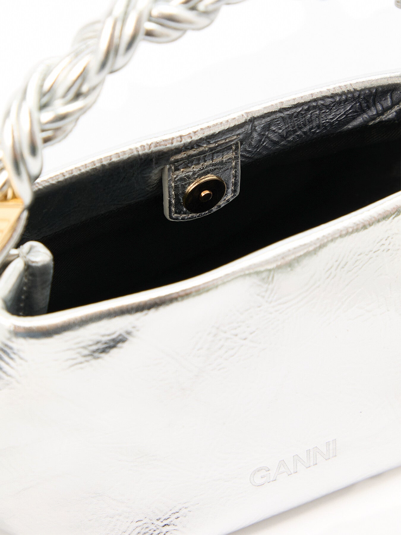 Ganni Metallic Mini Bou bag