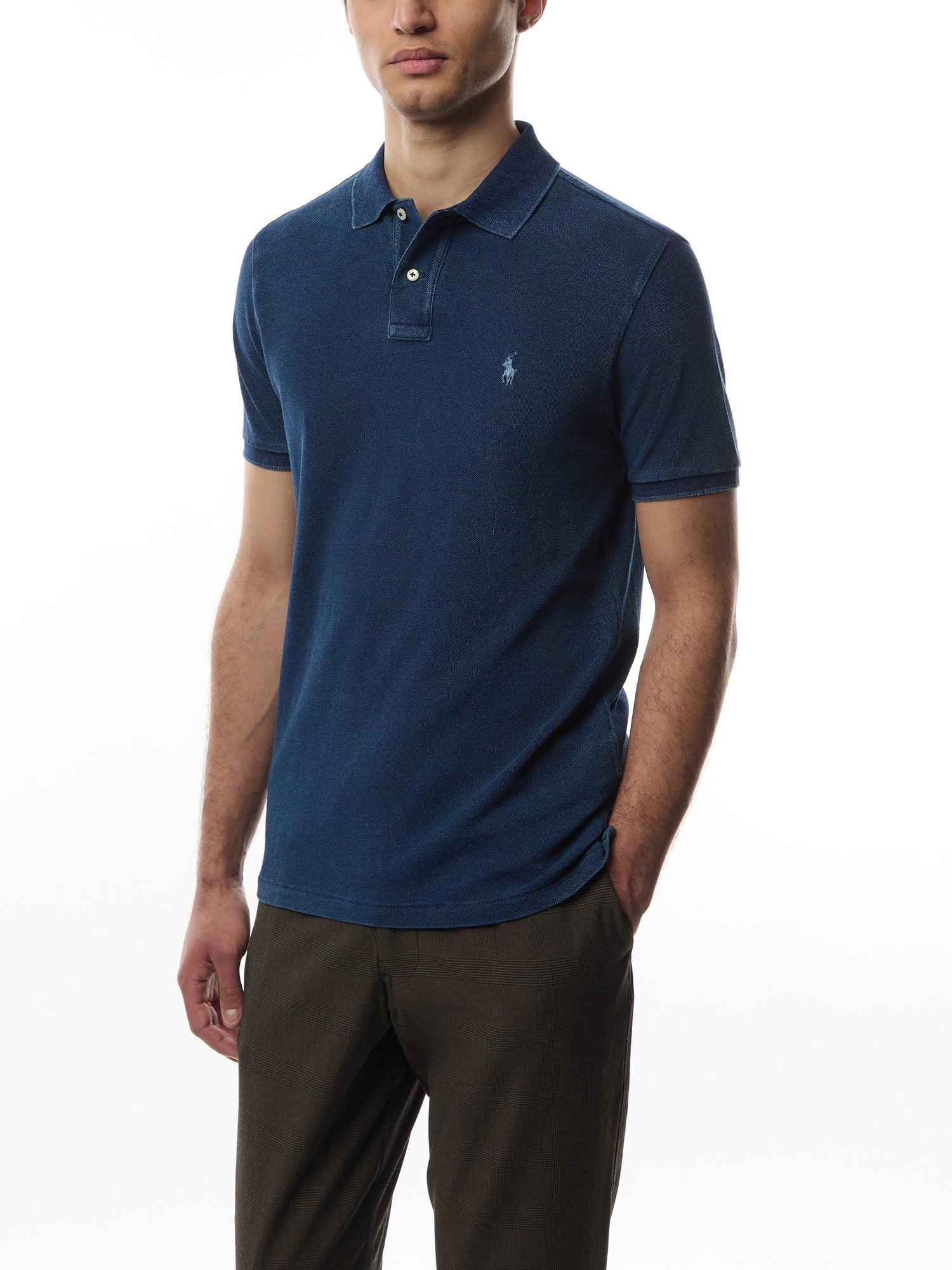 Custom Slim Fit Mesh Polo Shirt