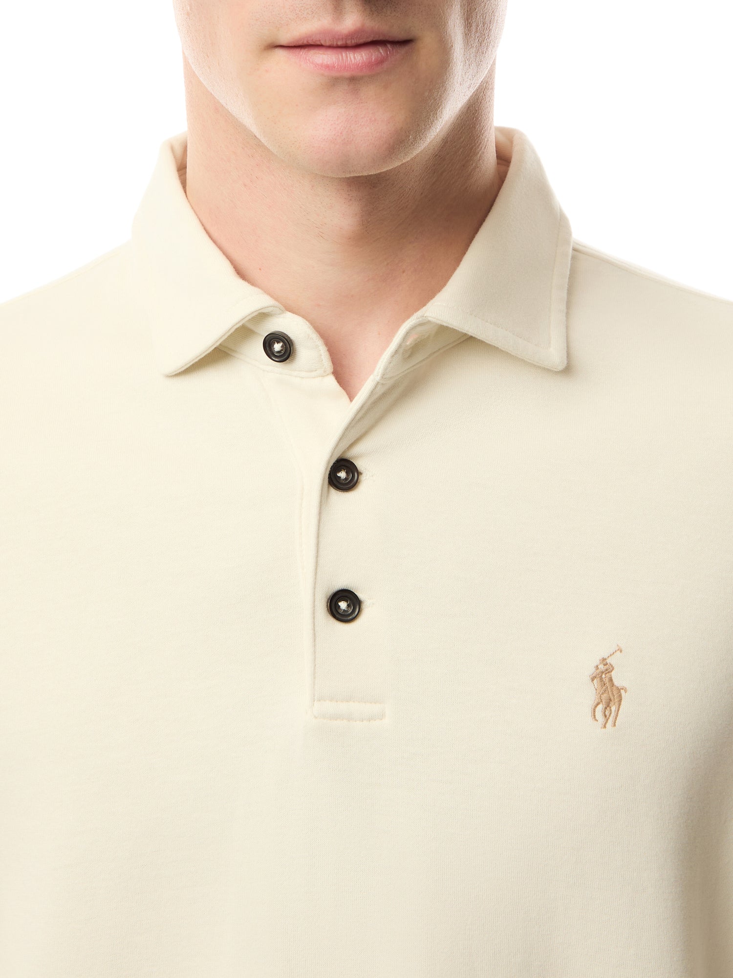 Double Knit Long Sleeve Polo Shirt
