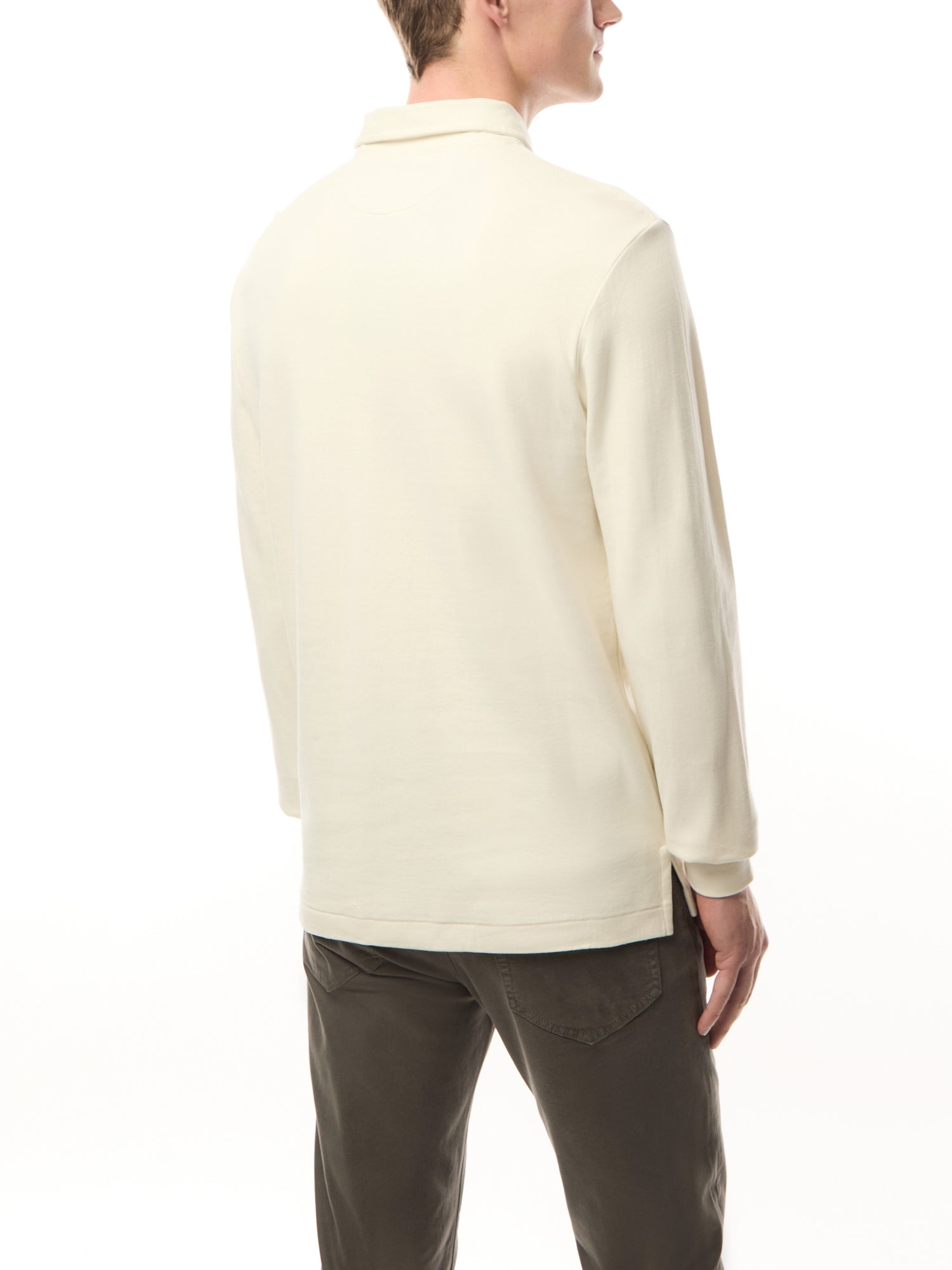 Double Knit Long Sleeve Polo Shirt