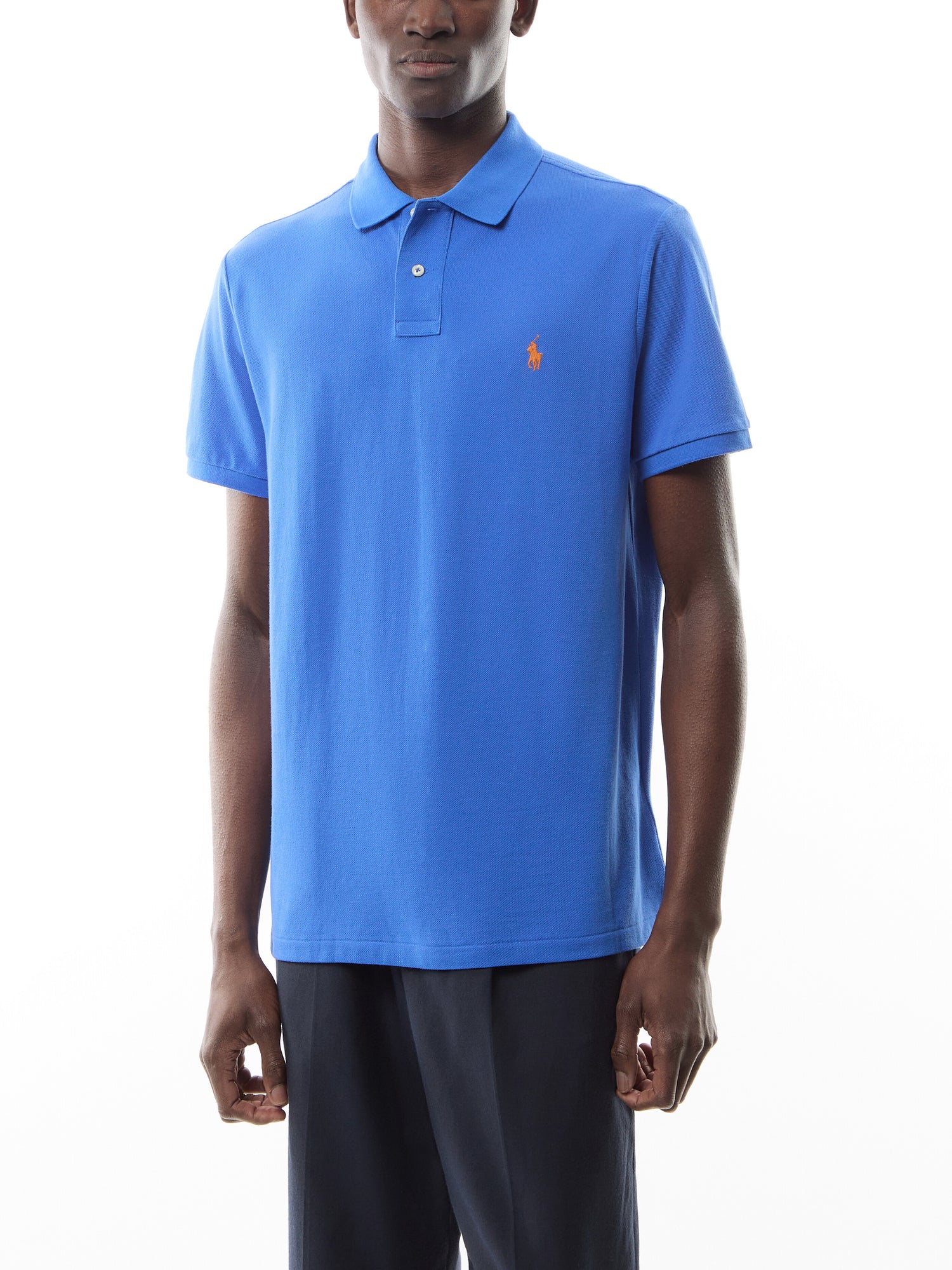 Custom Slim Fit Mesh Polo Shirt
