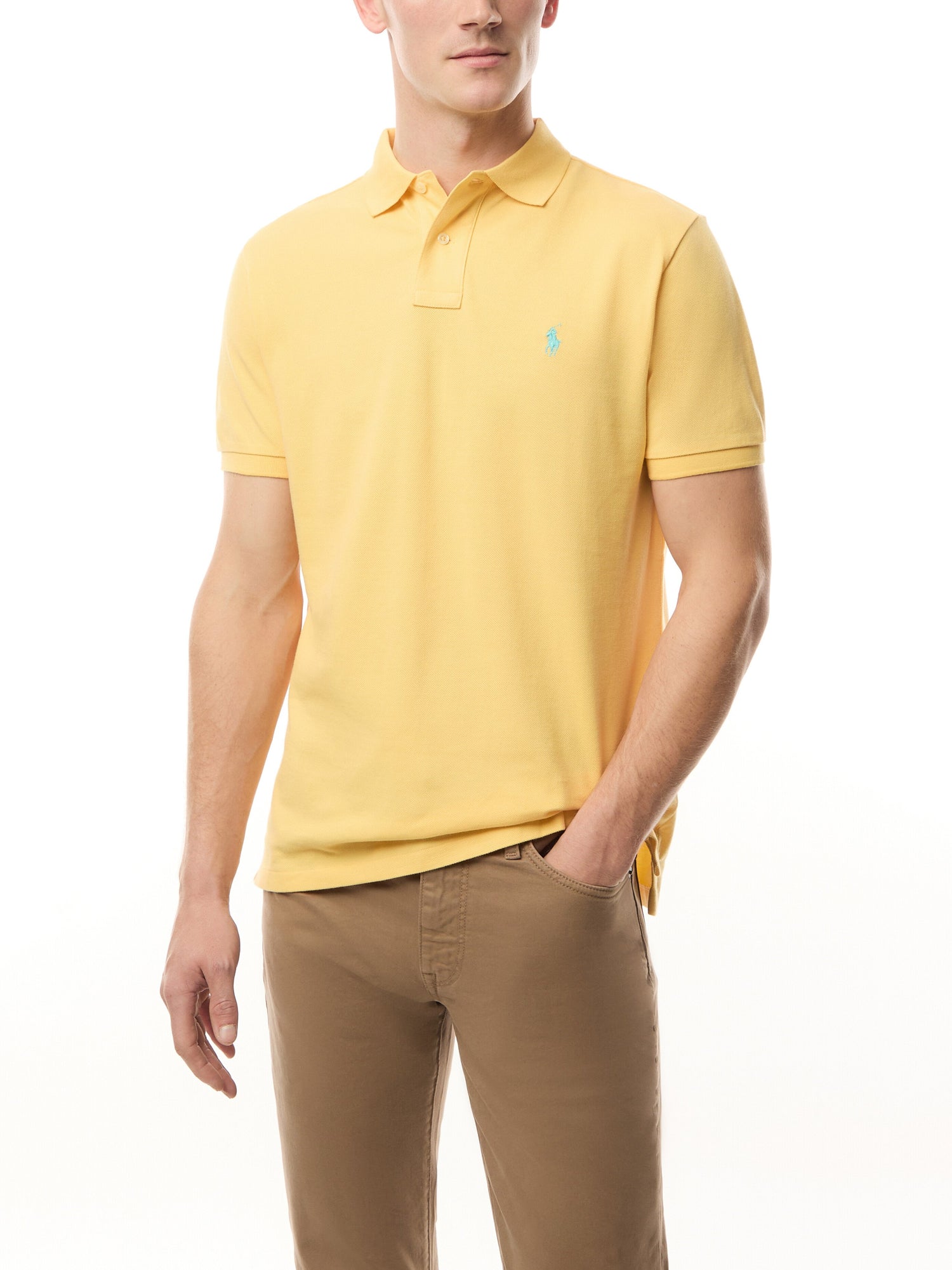 Custom Slim Fit Mesh Polo Shirt