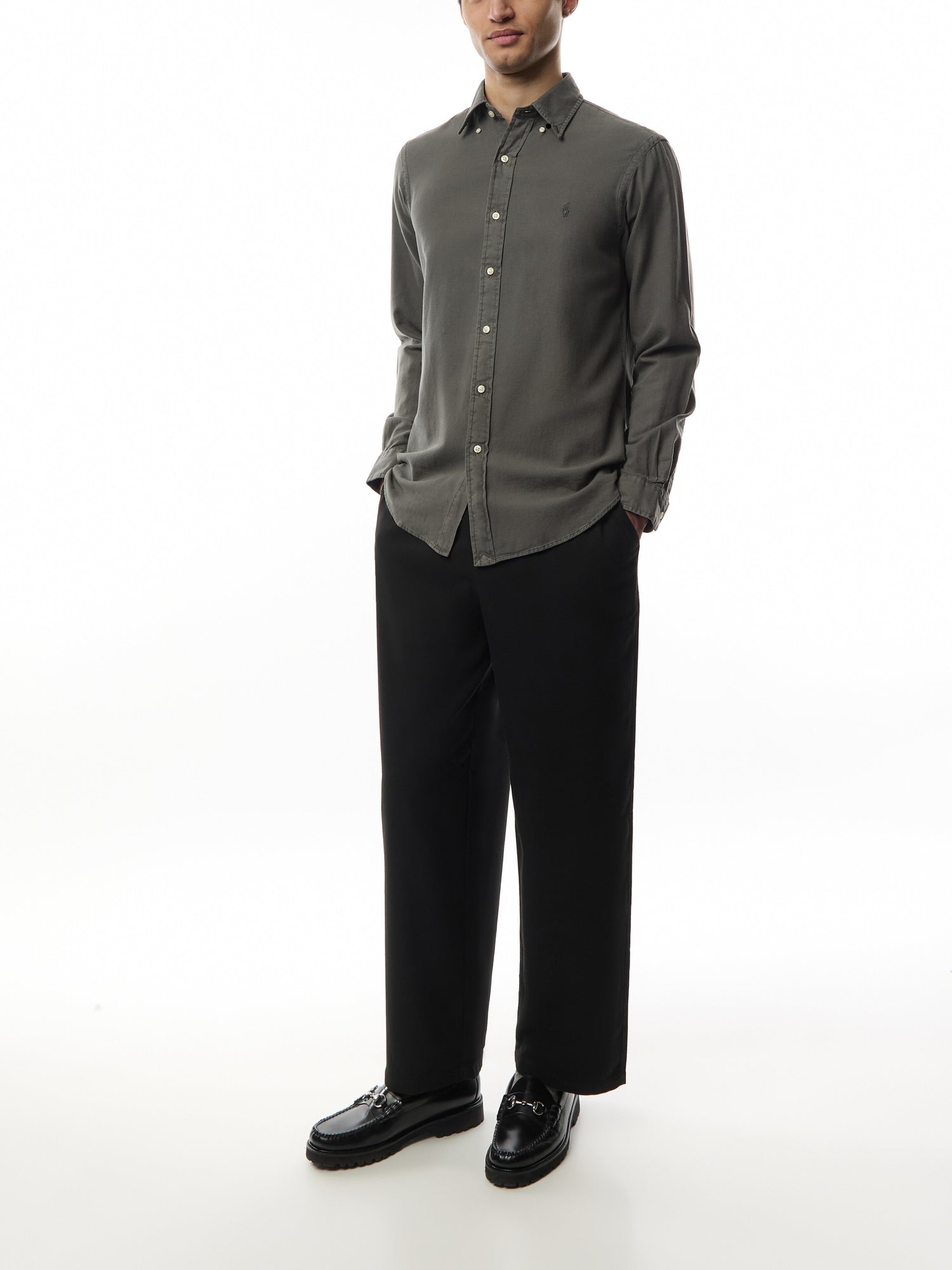 Custom Fit Garment Dyed Dobby Shirt