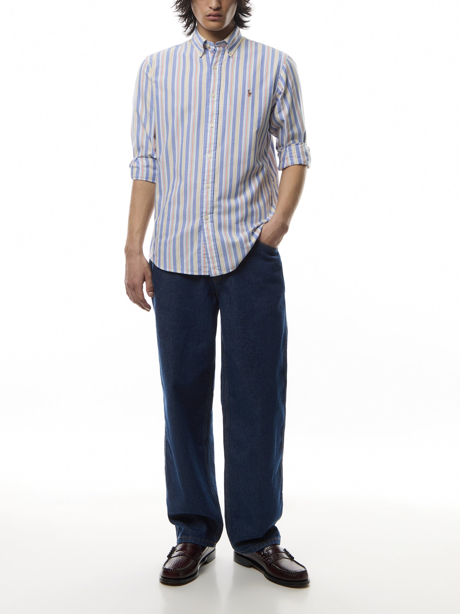 Custom Fit Striped Oxford Shirt