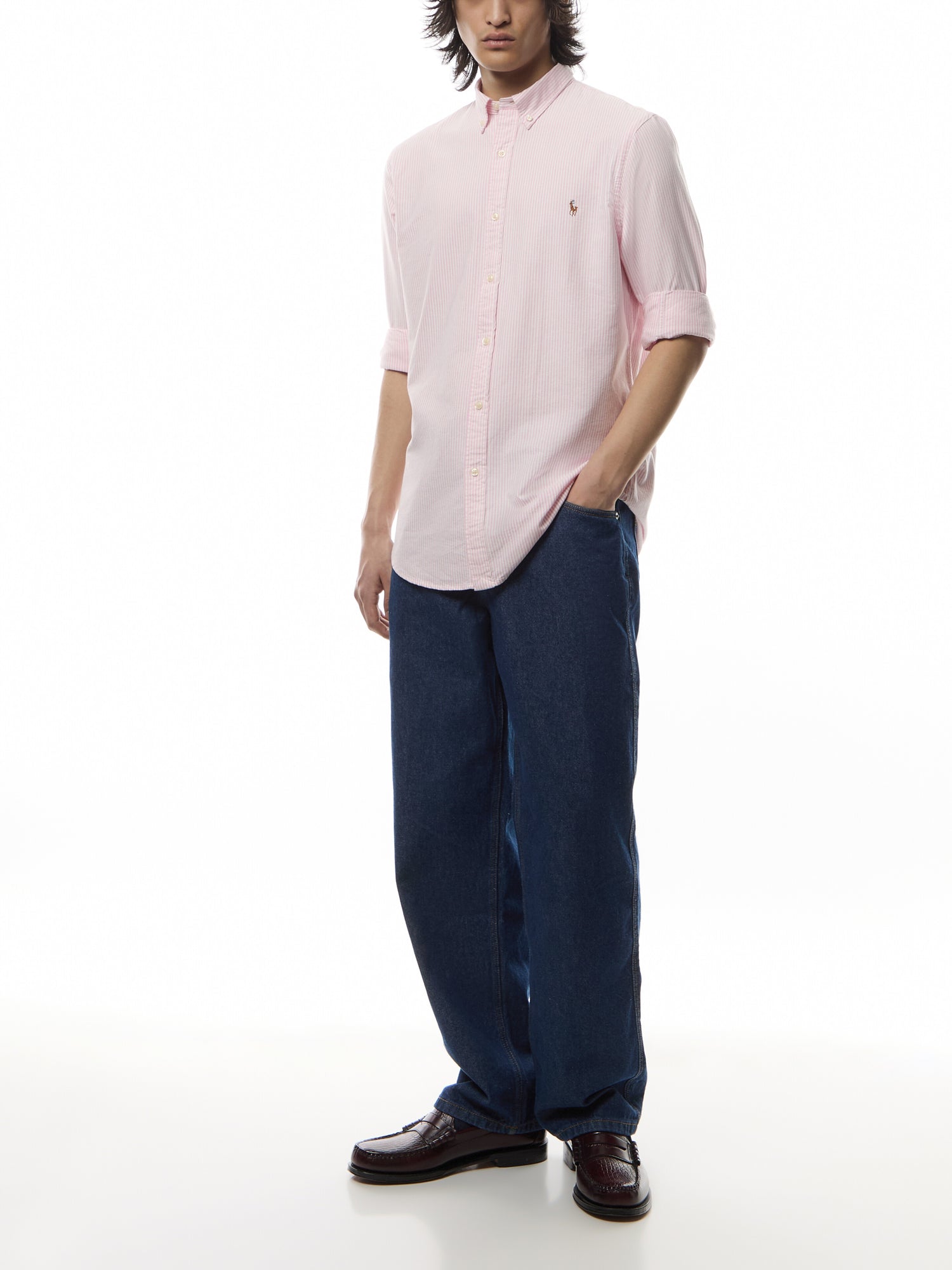 Slim Fit Striped Oxford Shirt