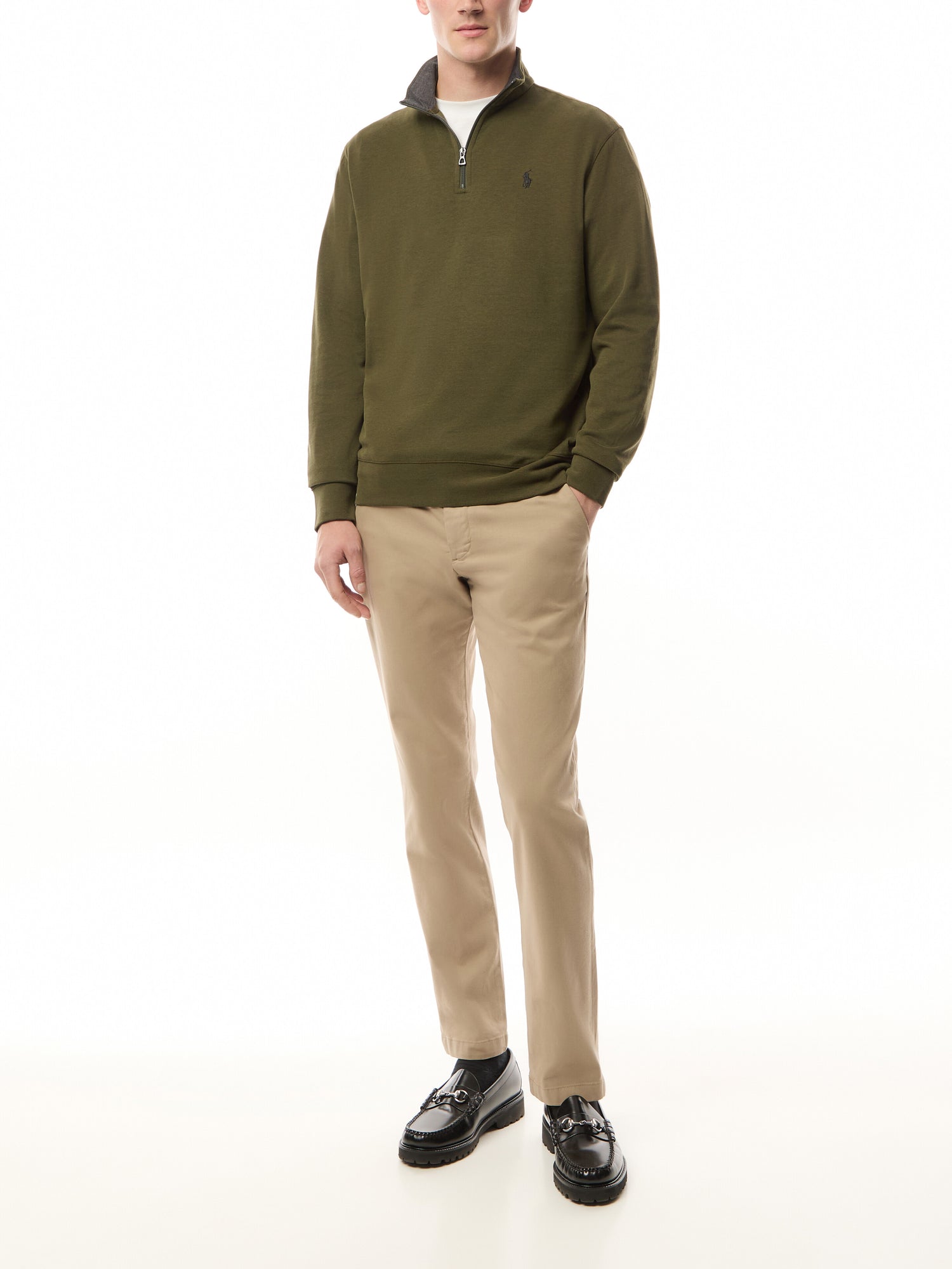 Double Knit Quarter Zip Sweatshirt